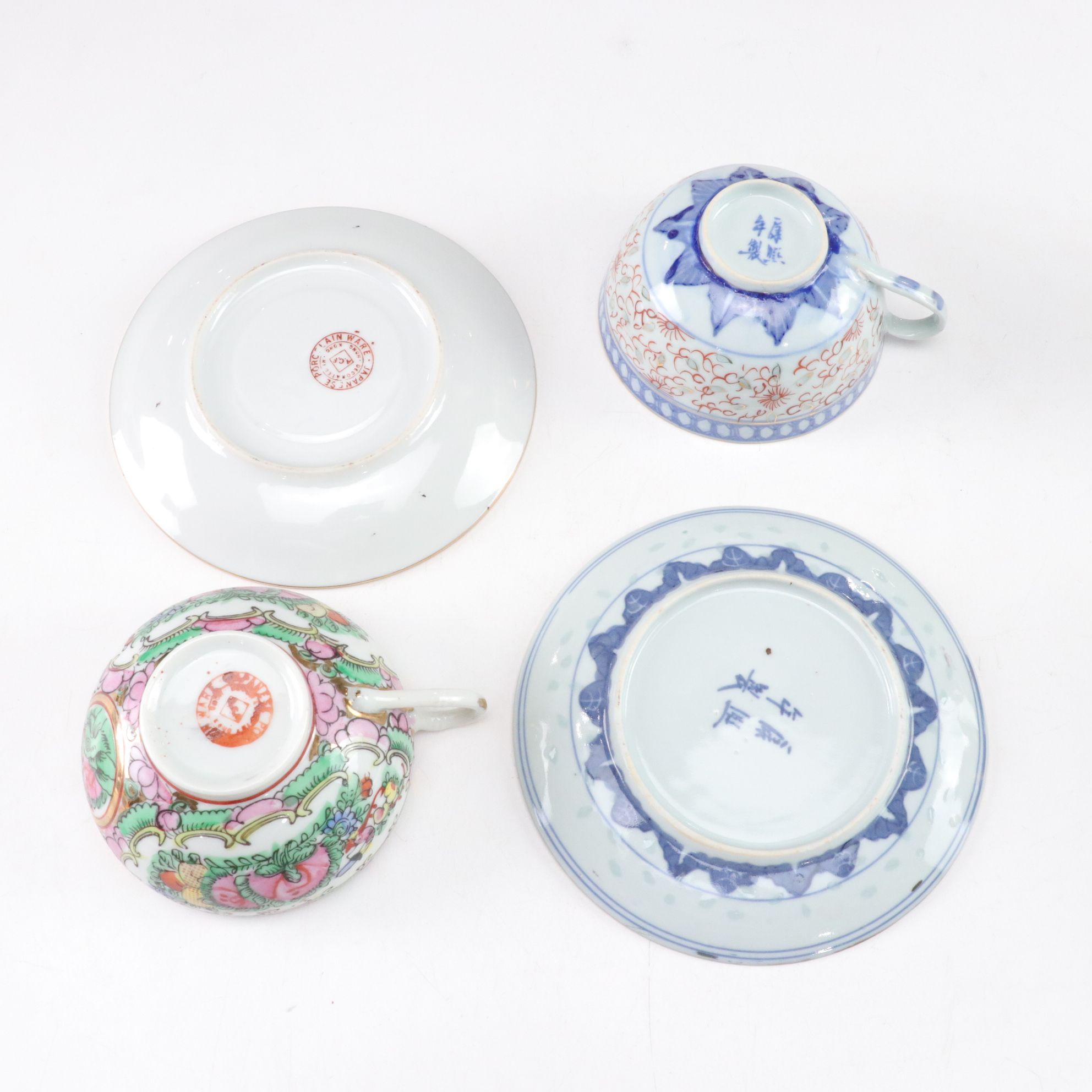 Teacups, Demitasse Cups, Saucers & Other Porcelain Tableware