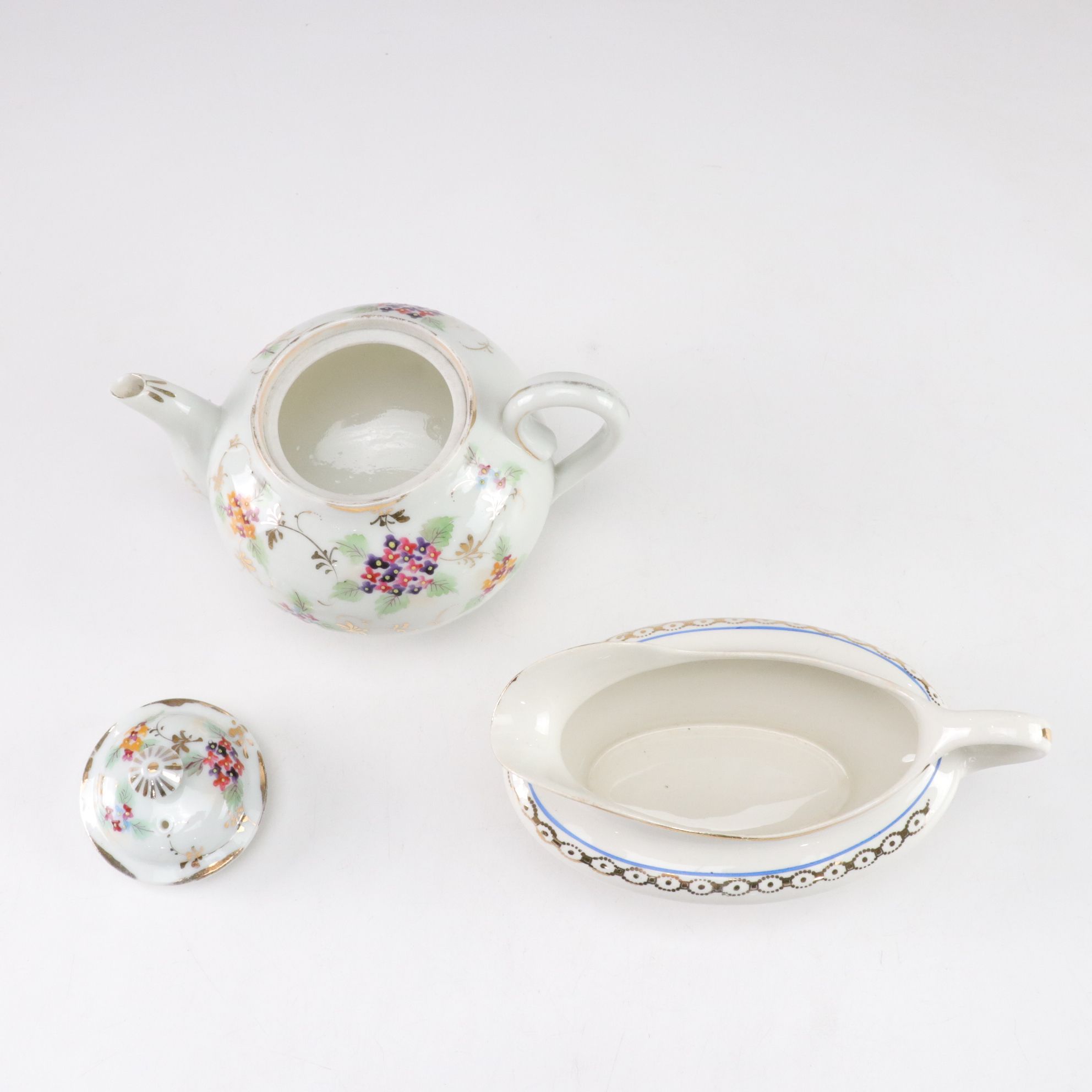 Teacups, Demitasse Cups, Saucers & Other Porcelain Tableware