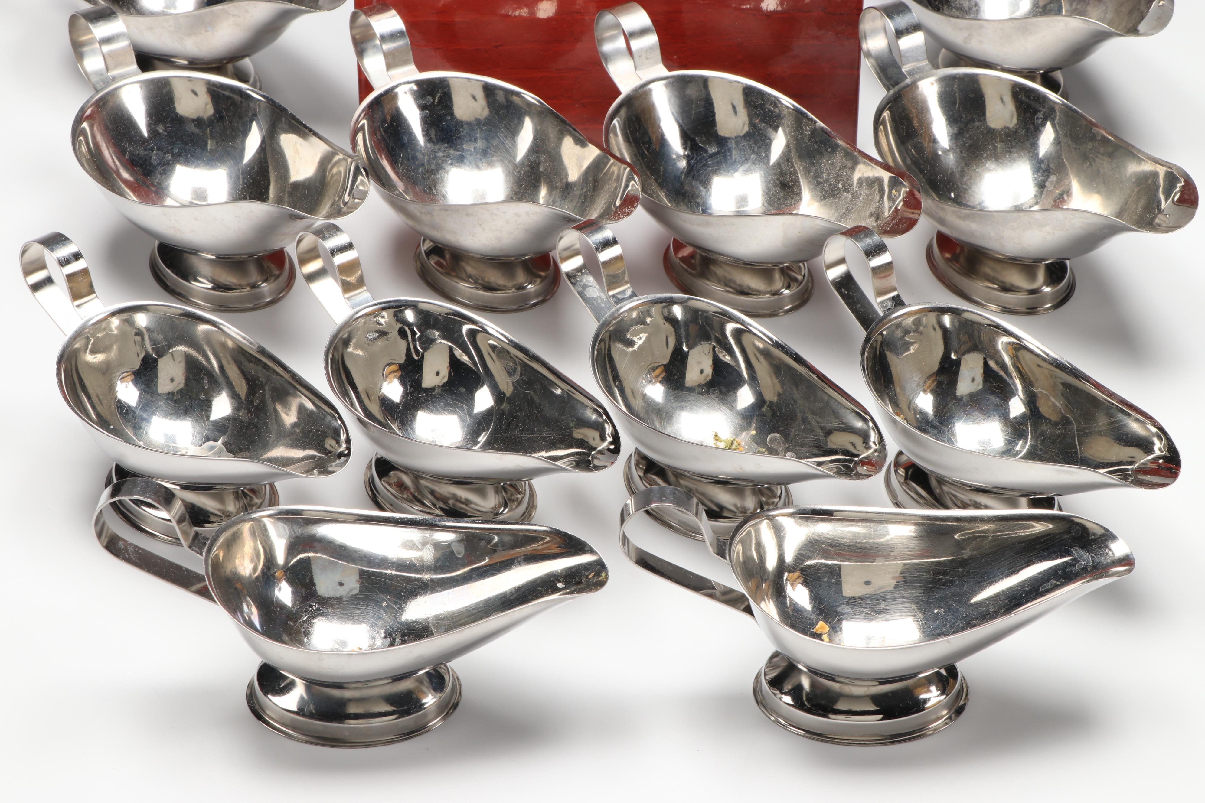 Choice Stainless Steel Sauce Boats with "Love Brunch" Cookbook