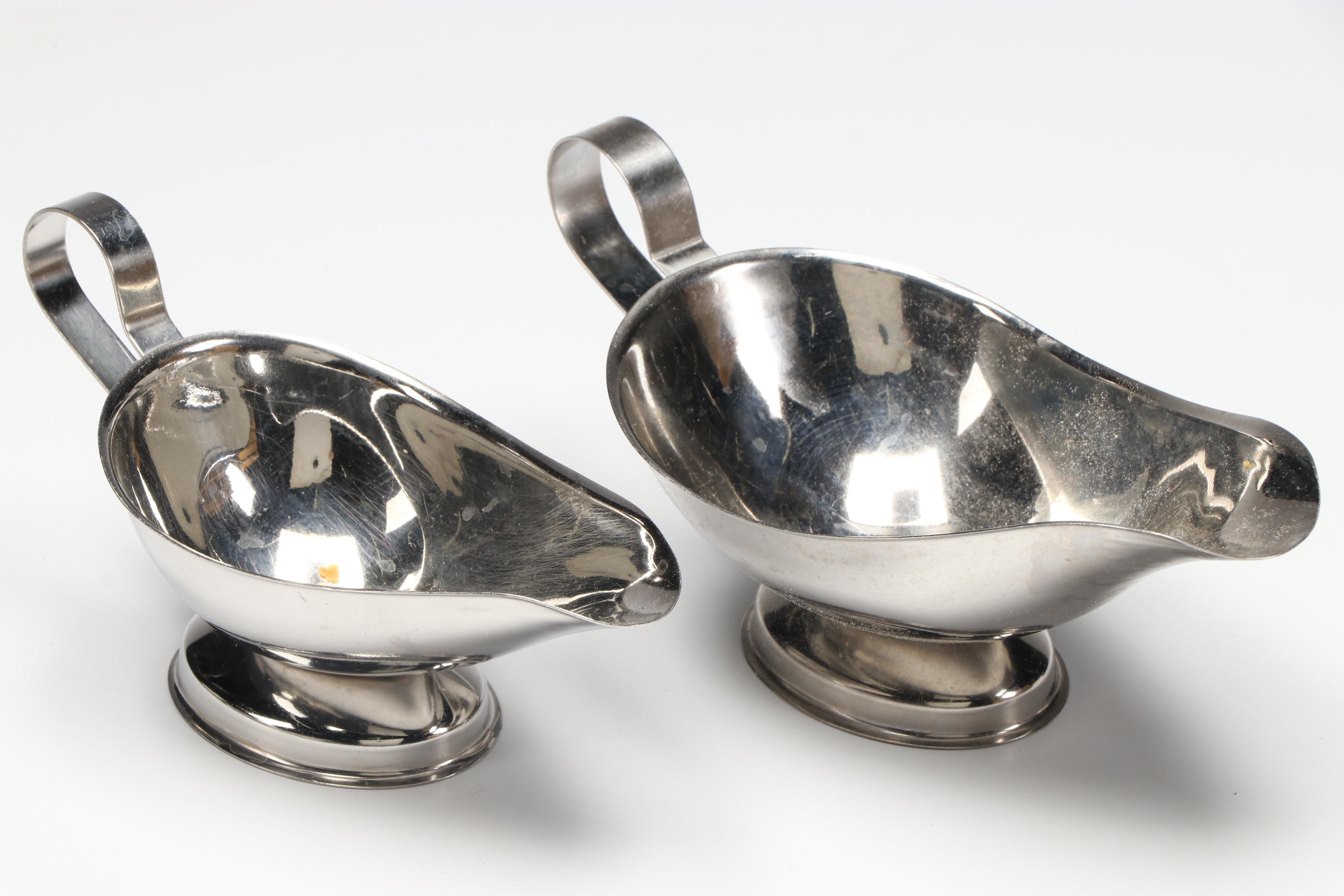 Choice Stainless Steel Sauce Boats with "Love Brunch" Cookbook