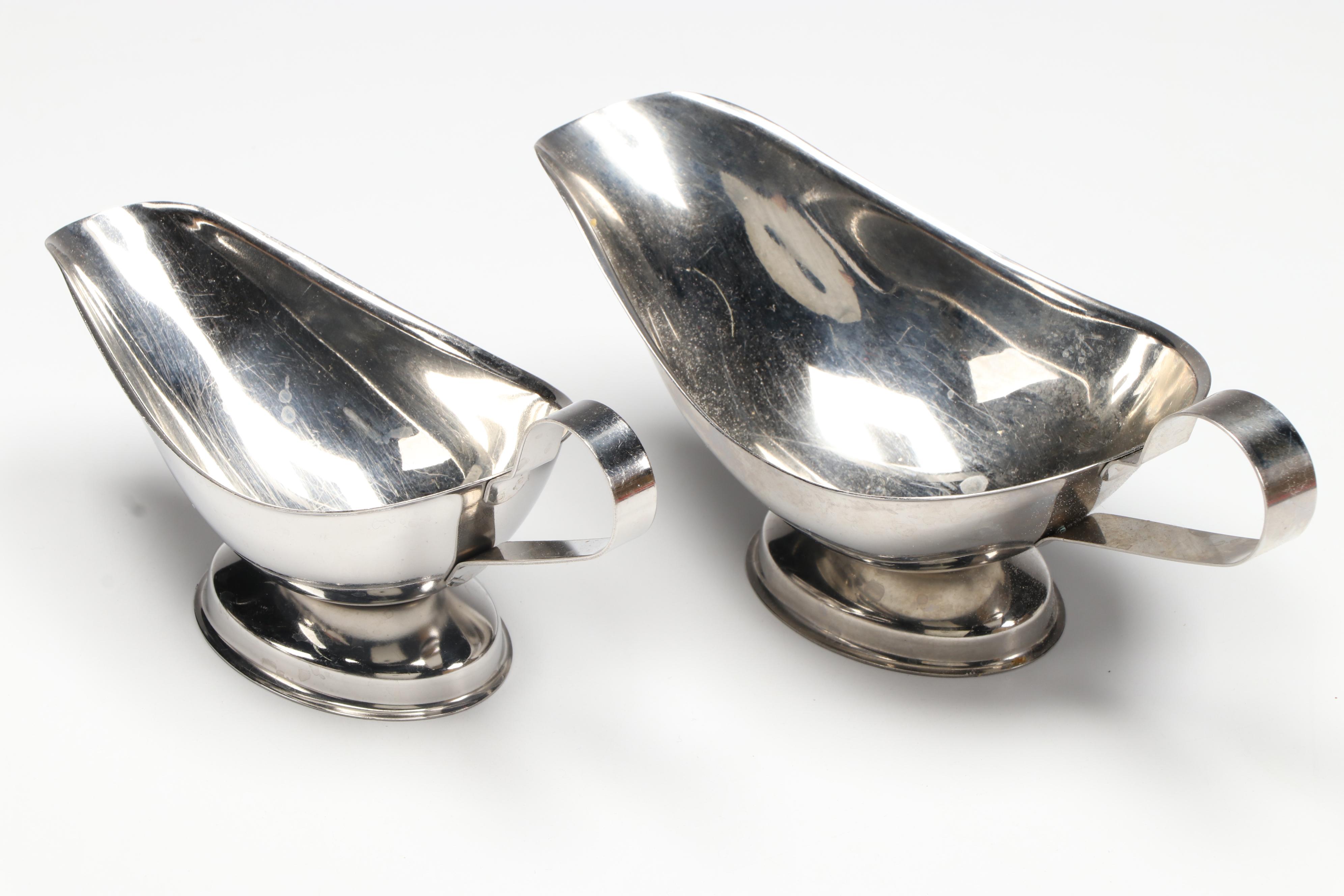 Choice Stainless Steel Sauce Boats with "Love Brunch" Cookbook
