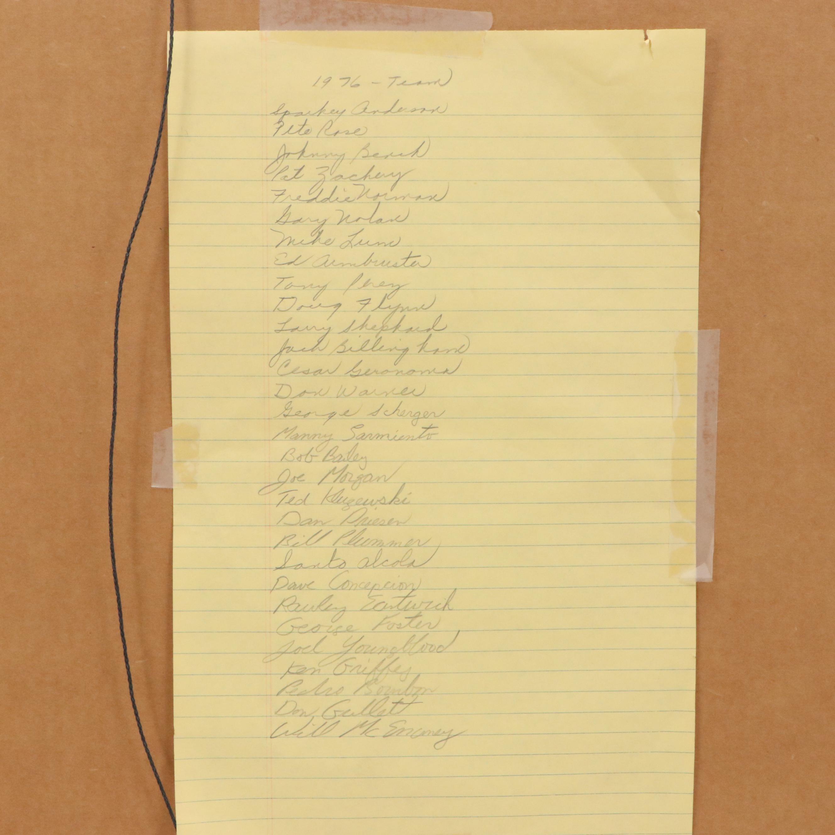 1975 and 1976 Cincinnati Reds Facsimile Signed Team Collages