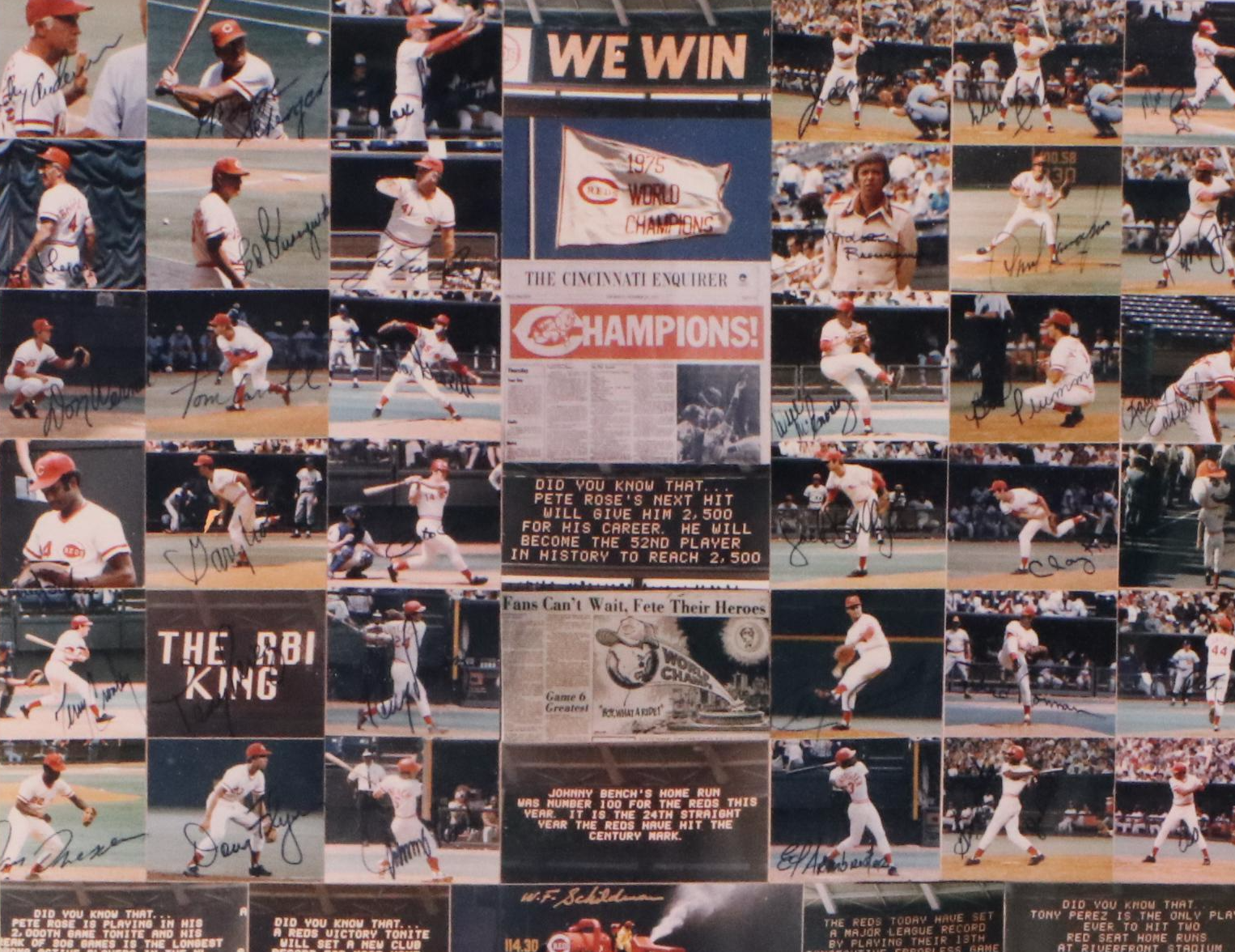 1975 and 1976 Cincinnati Reds Facsimile Signed Team Collages