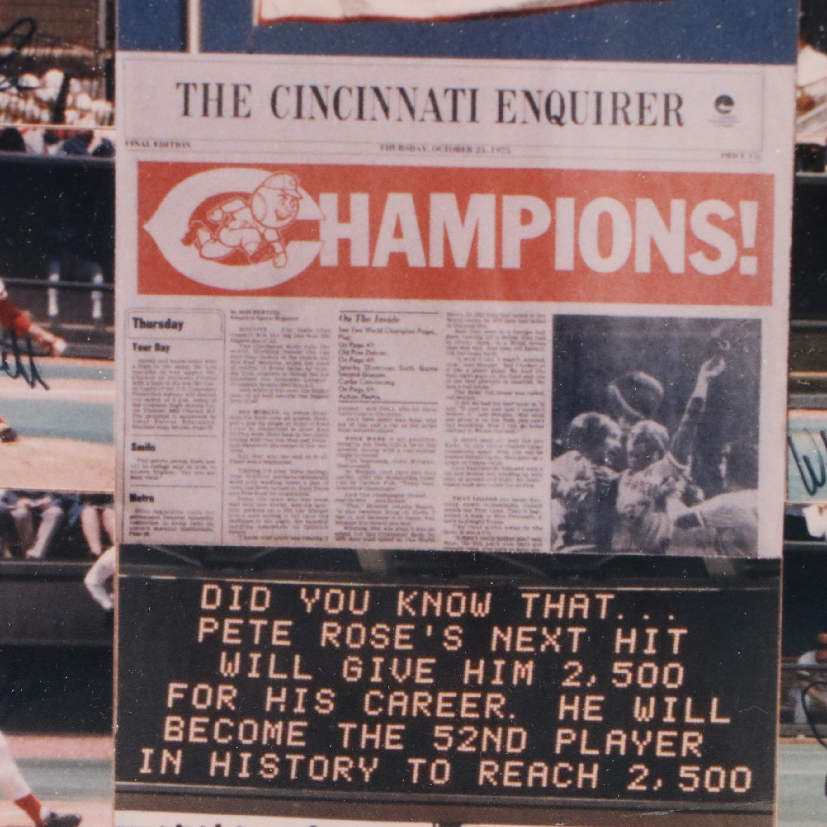 1975 and 1976 Cincinnati Reds Facsimile Signed Team Collages