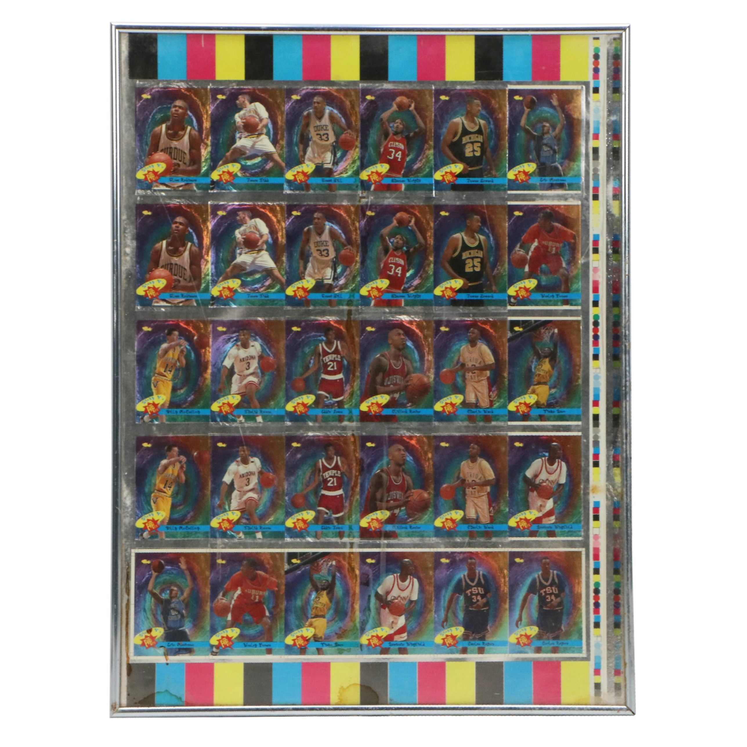 Flair and Classic Basketball Card Displays with Michael Jordan, 1990s