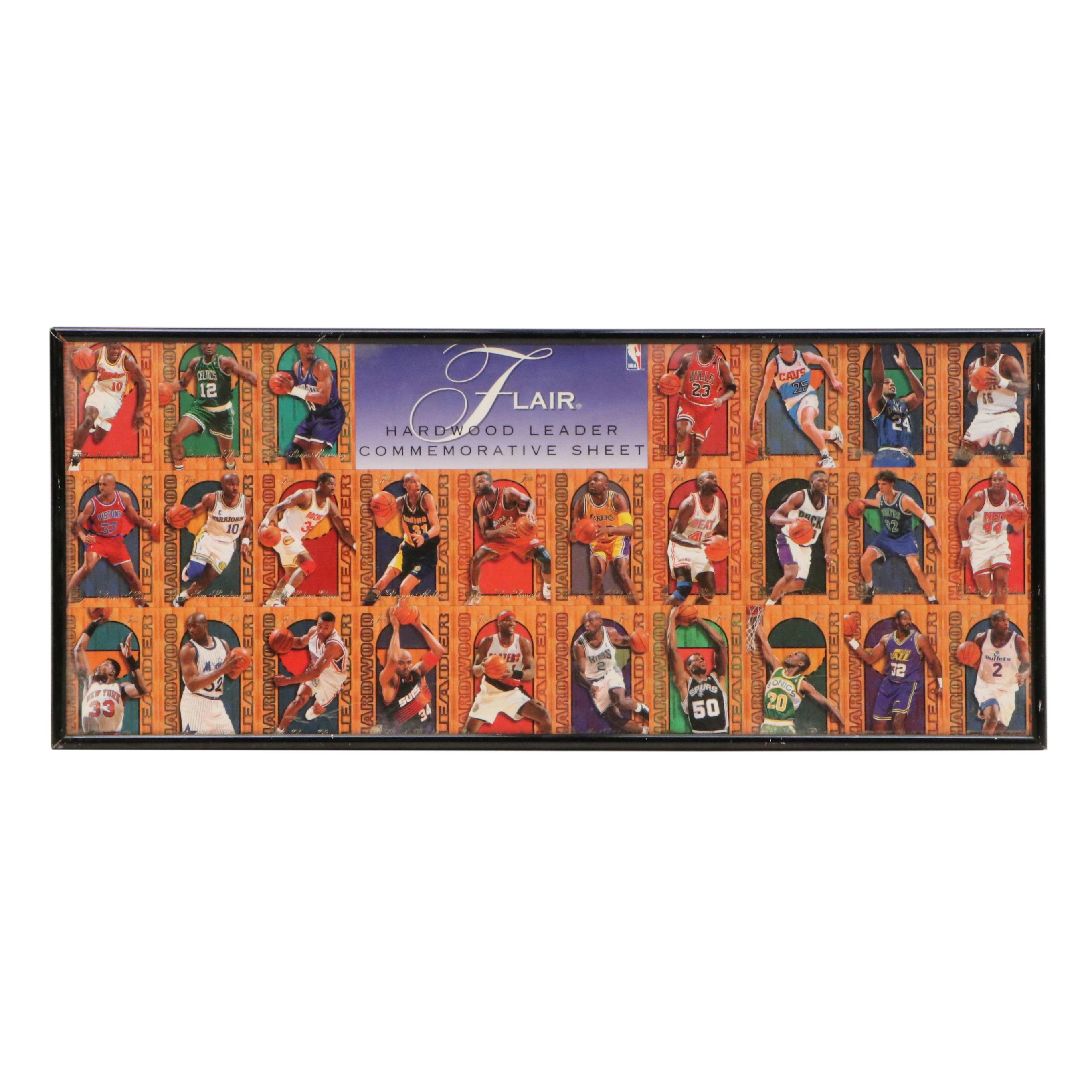 Flair and Classic Basketball Card Displays with Michael Jordan, 1990s