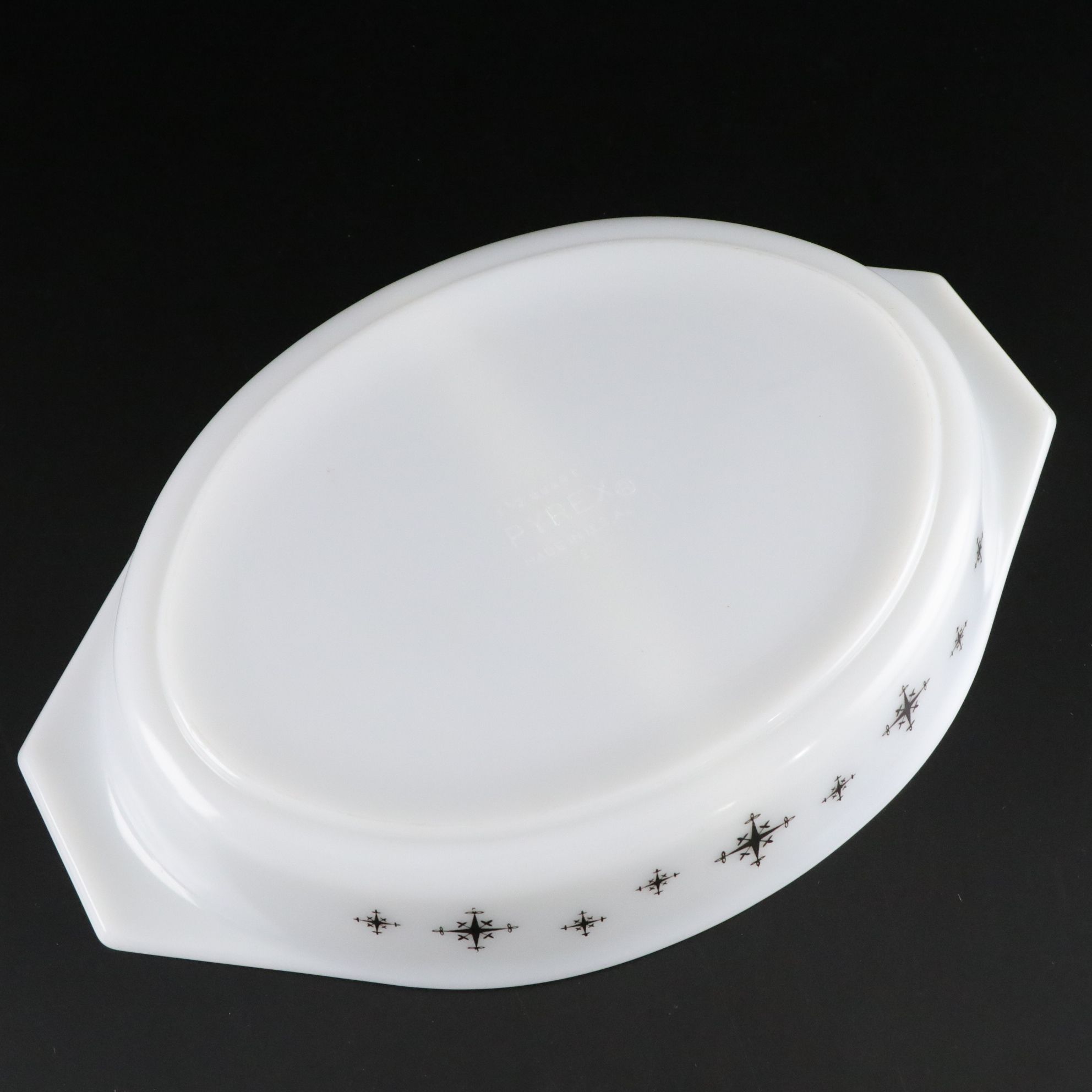 Pyrex "Black Star Atomic" Divided Casserole, Anchor Hocking "Candle Glow" & More