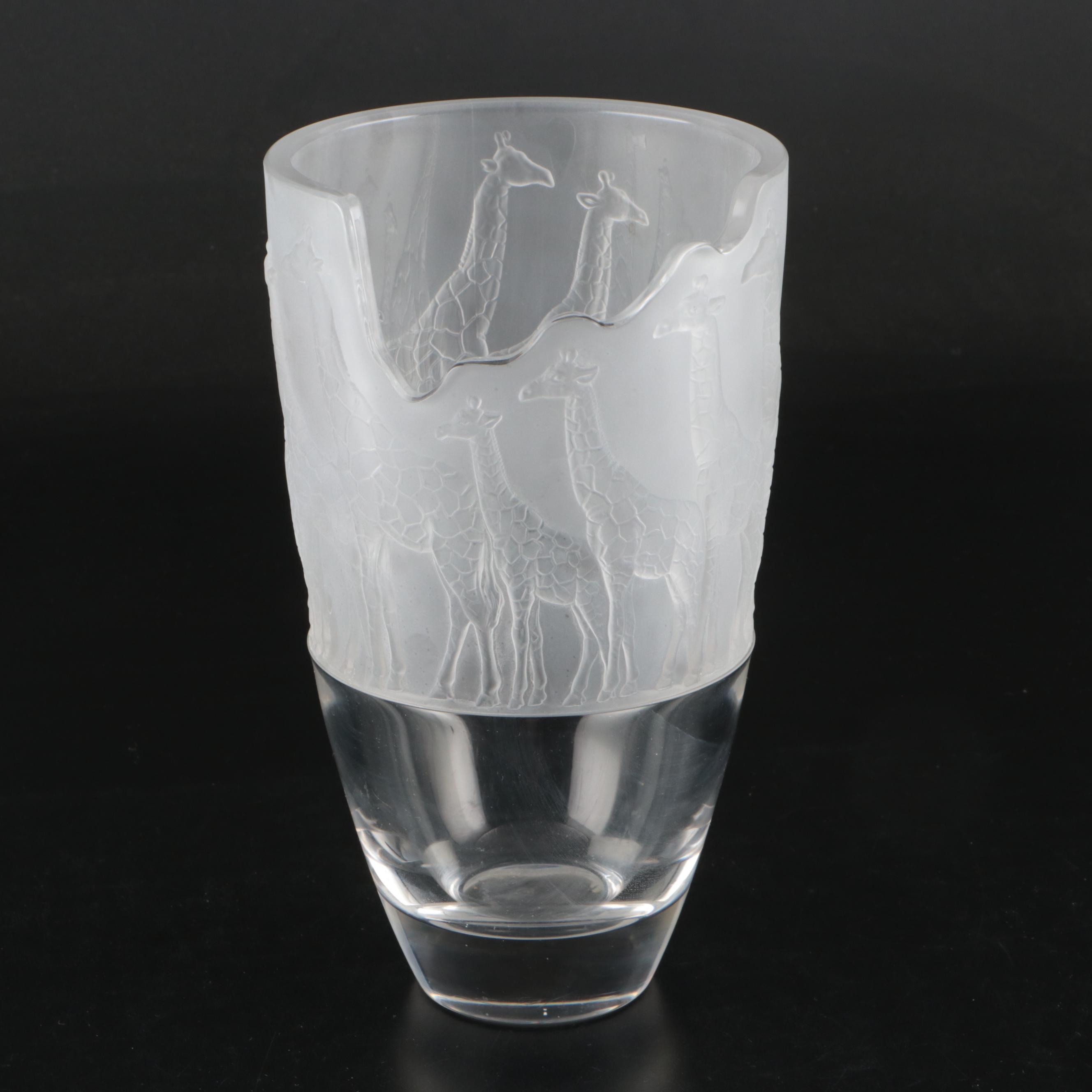 Nachtmann "Safari Giraffes" Crystal Vase