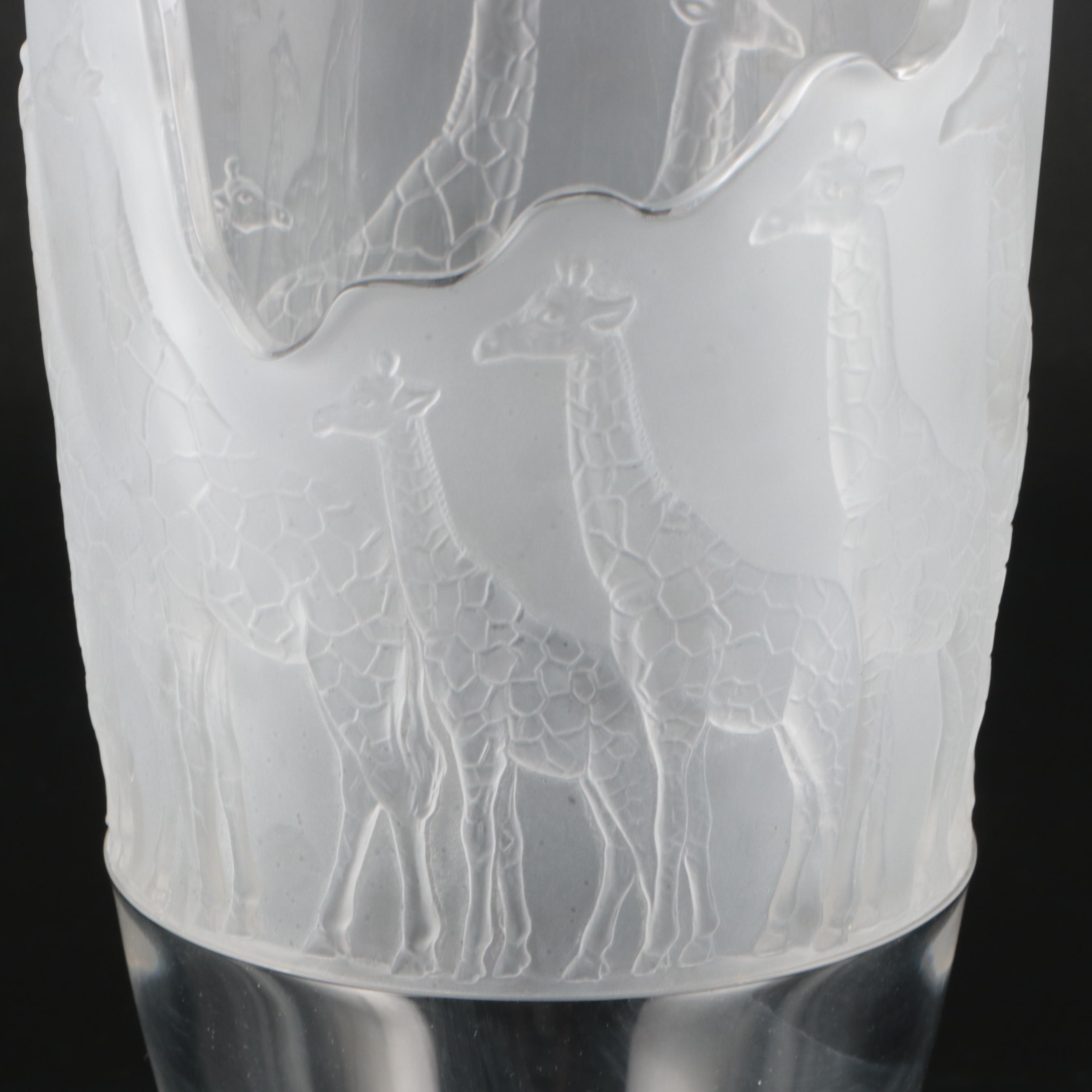 Nachtmann "Safari Giraffes" Crystal Vase
