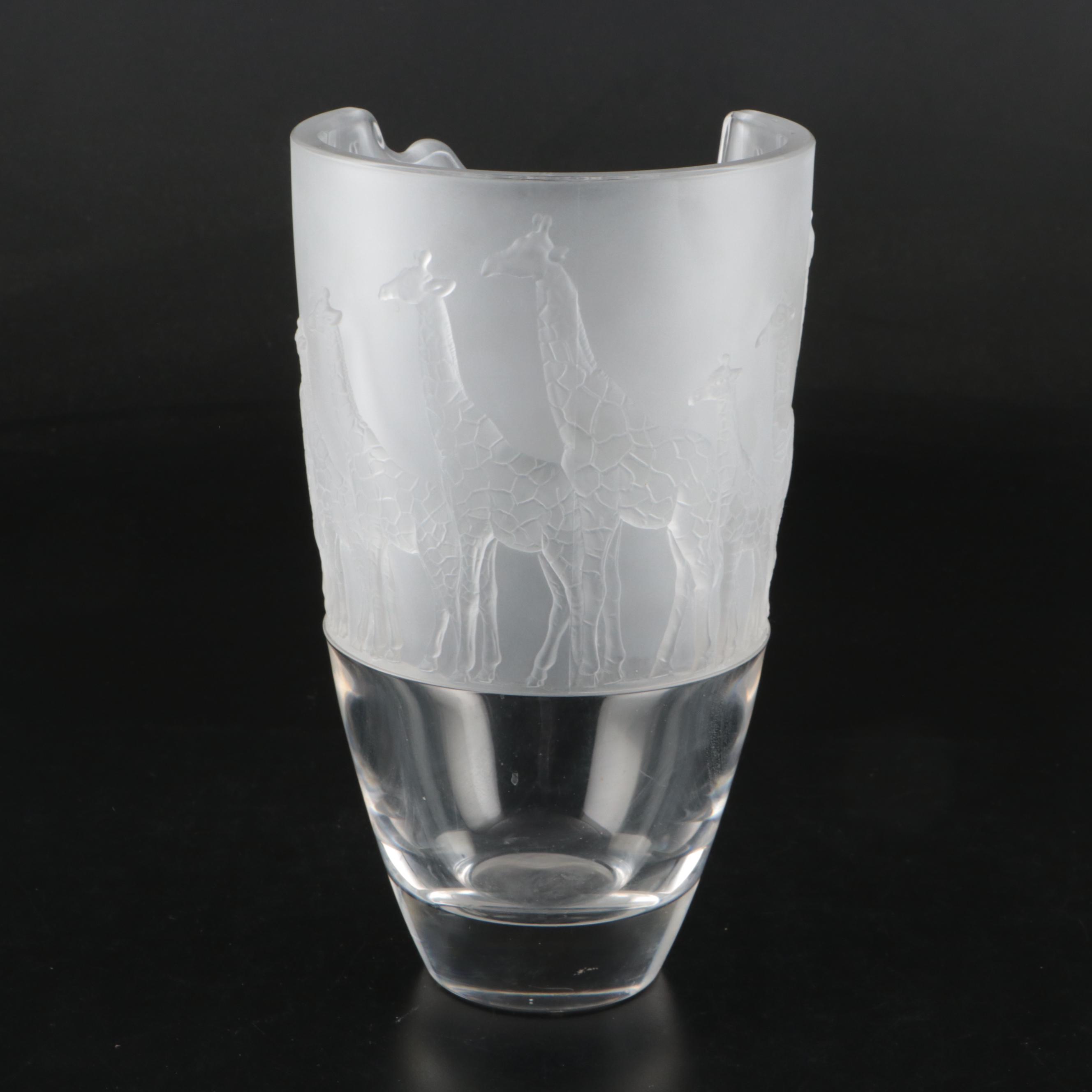 Nachtmann "Safari Giraffes" Crystal Vase