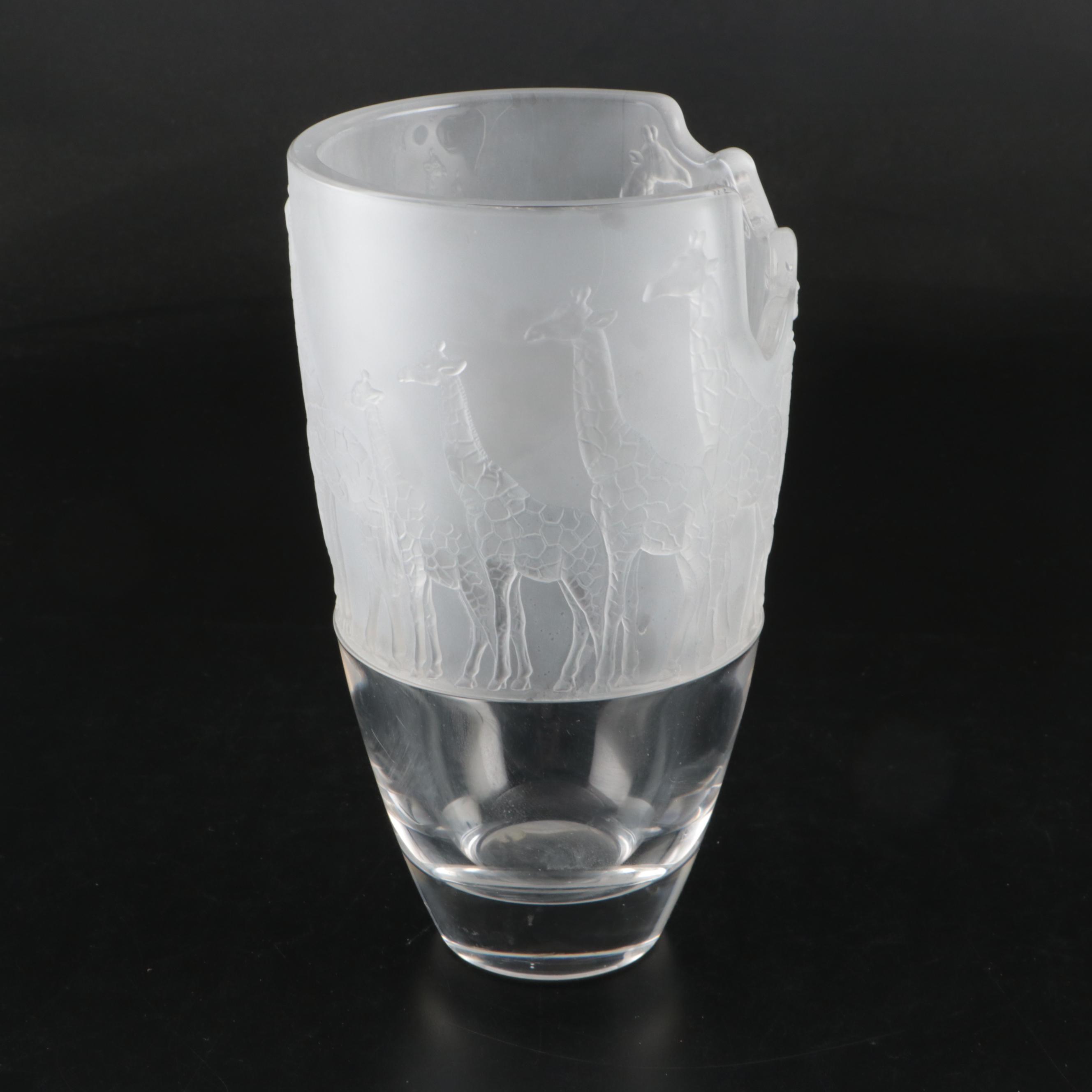 Nachtmann "Safari Giraffes" Crystal Vase