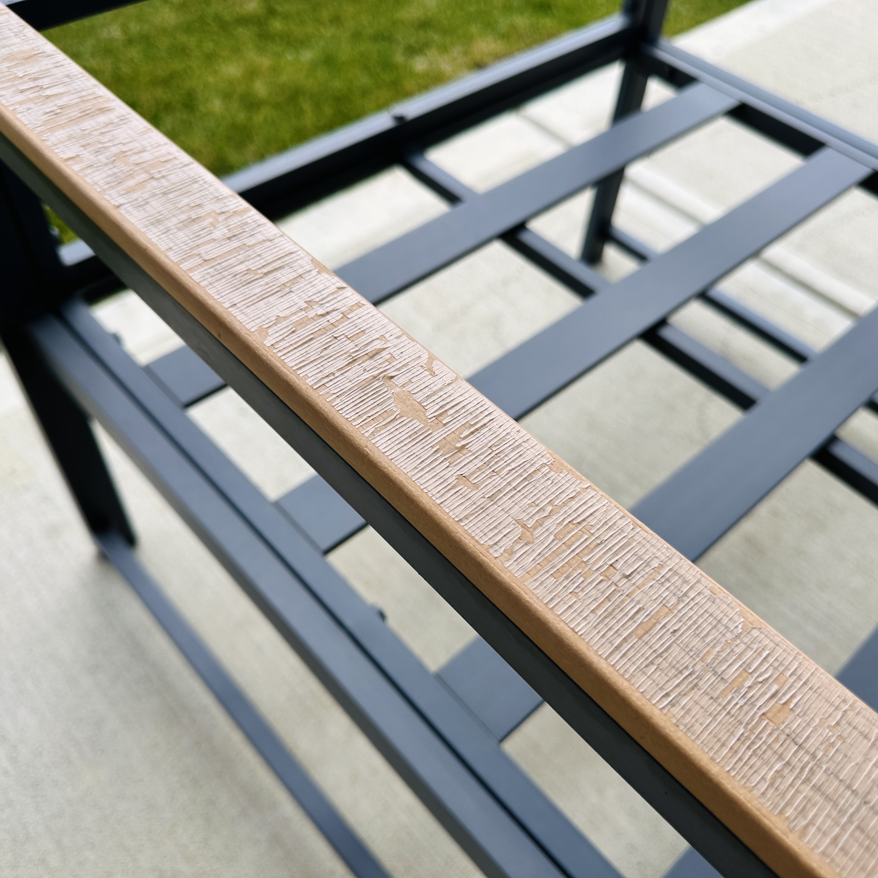 Contemporary Three-Piece Metal Patio Lounge Set