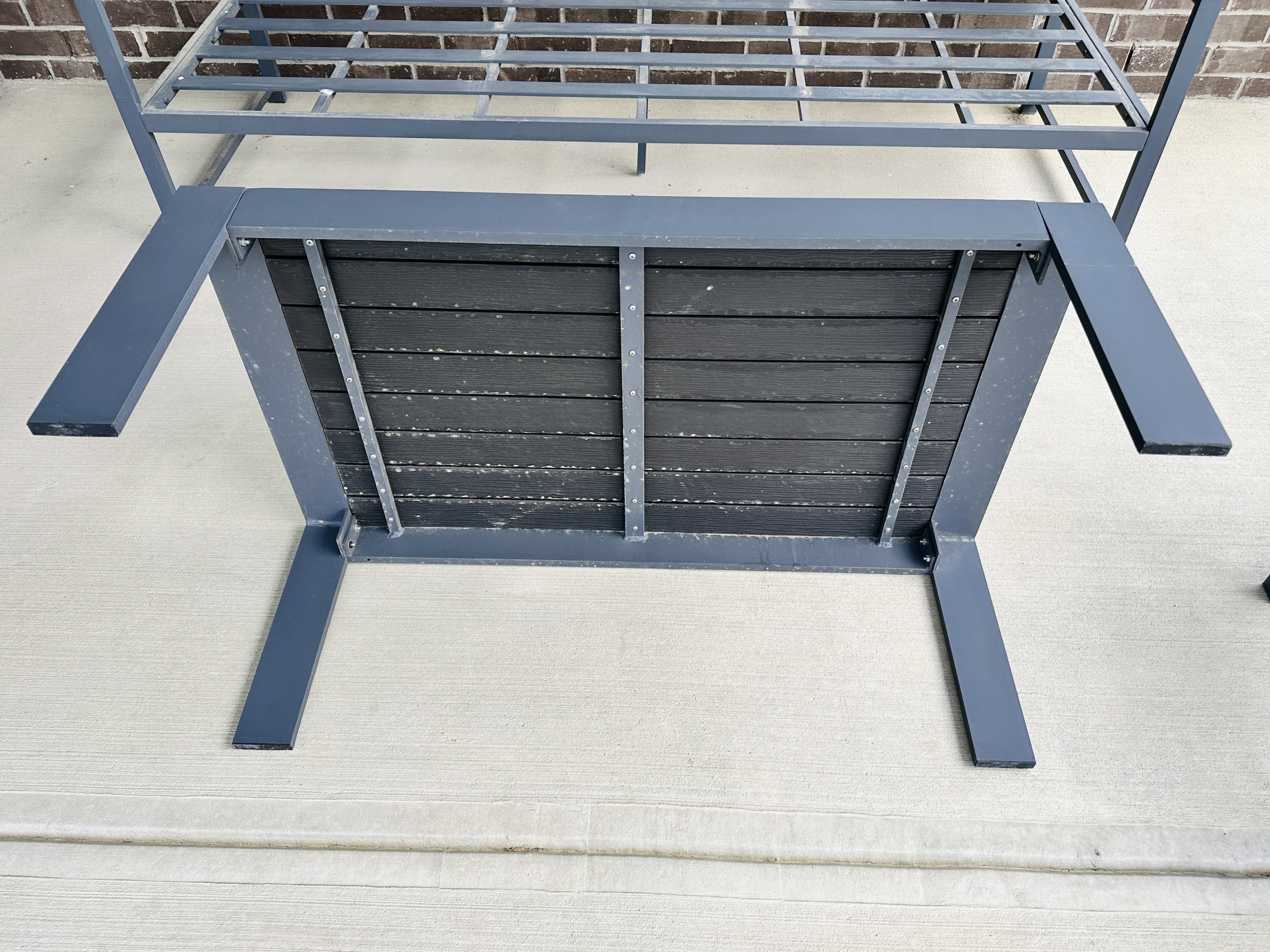 Contemporary Three-Piece Metal Patio Lounge Set