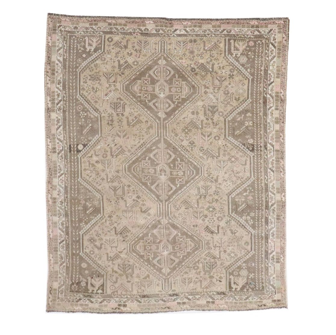 7'2 x 10' Hand-Knotted Persian Shiraz Area Rug