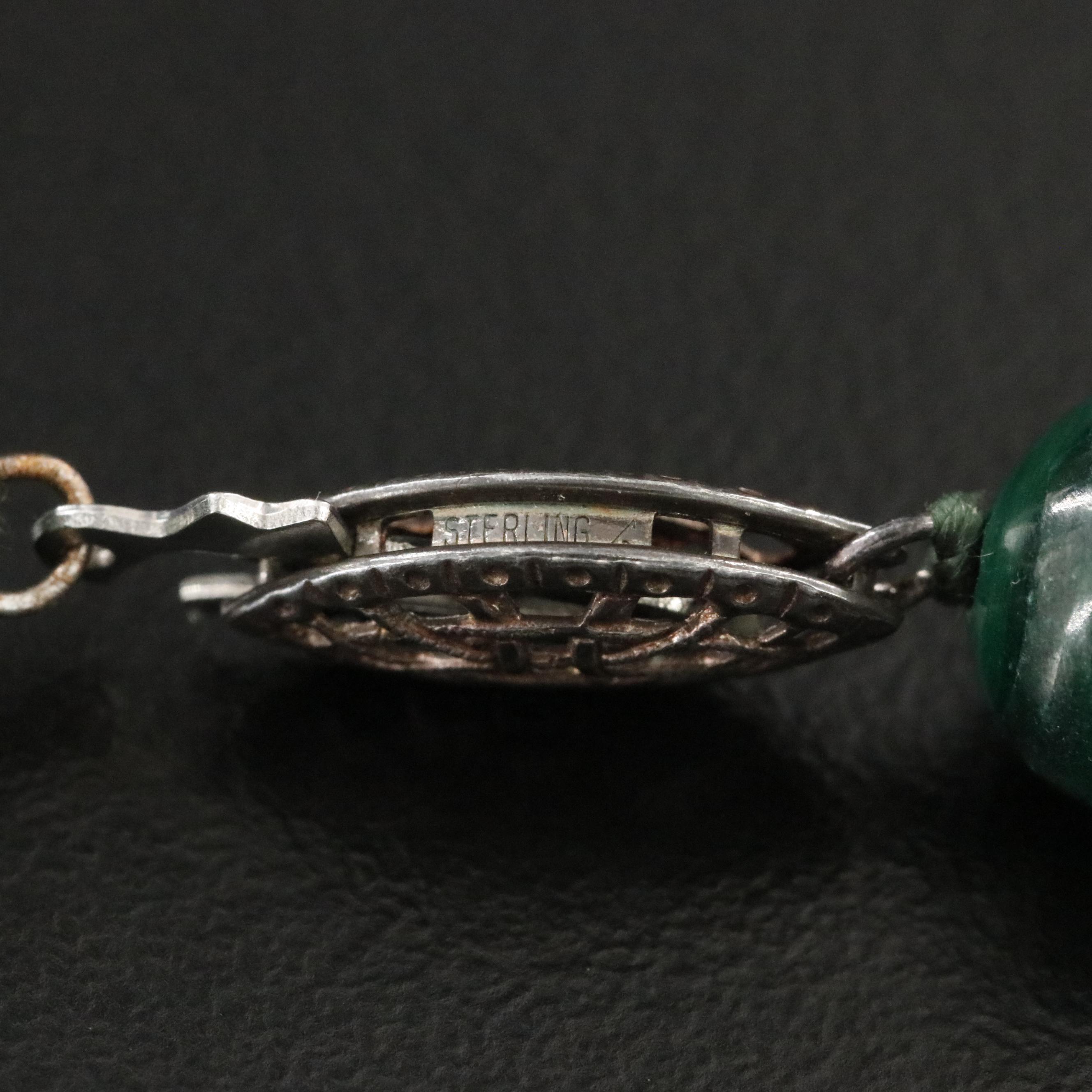 Graduated Malachite Necklace with Sterling Clasp