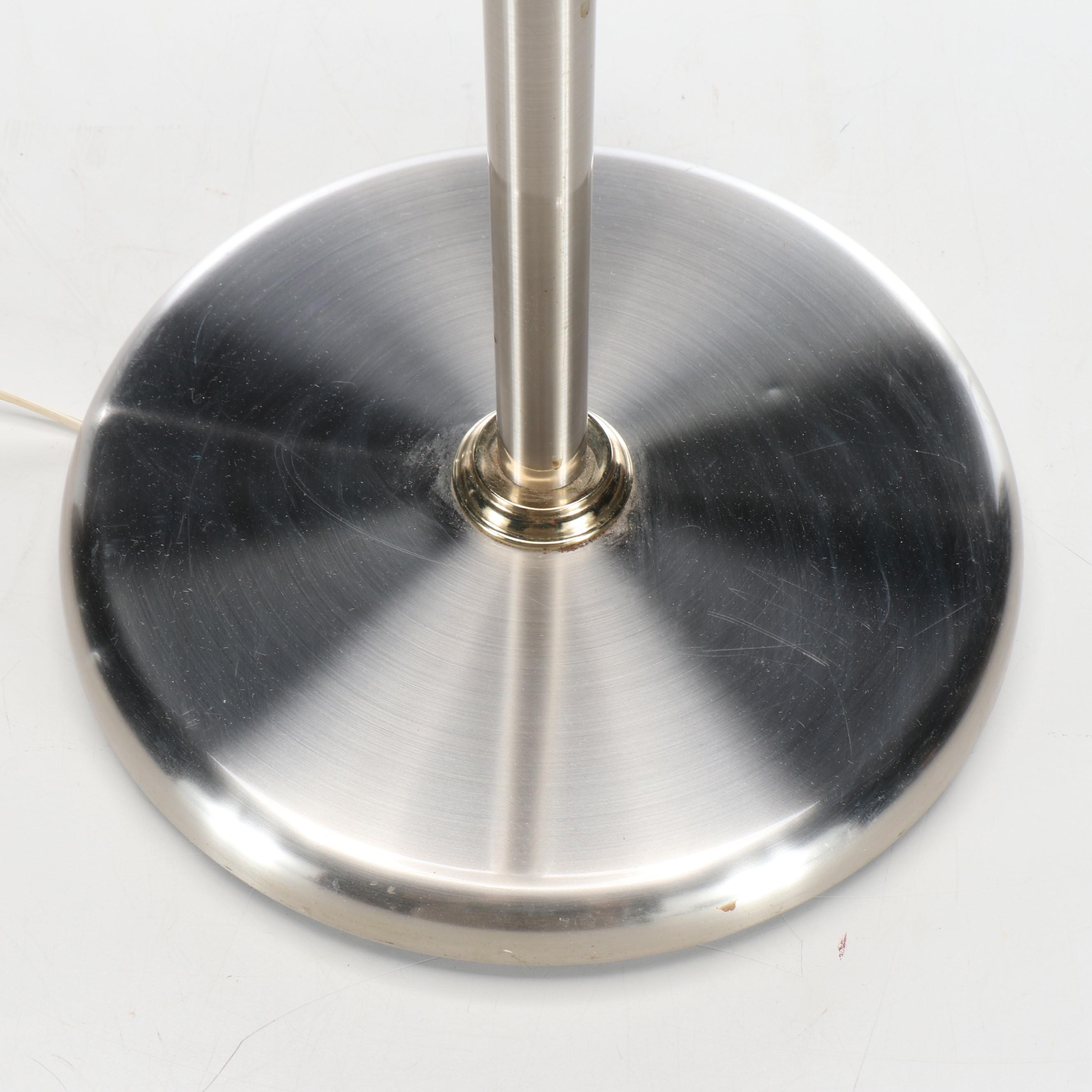 Postmodern Style Chrome and Brass Finish Floor Lamp