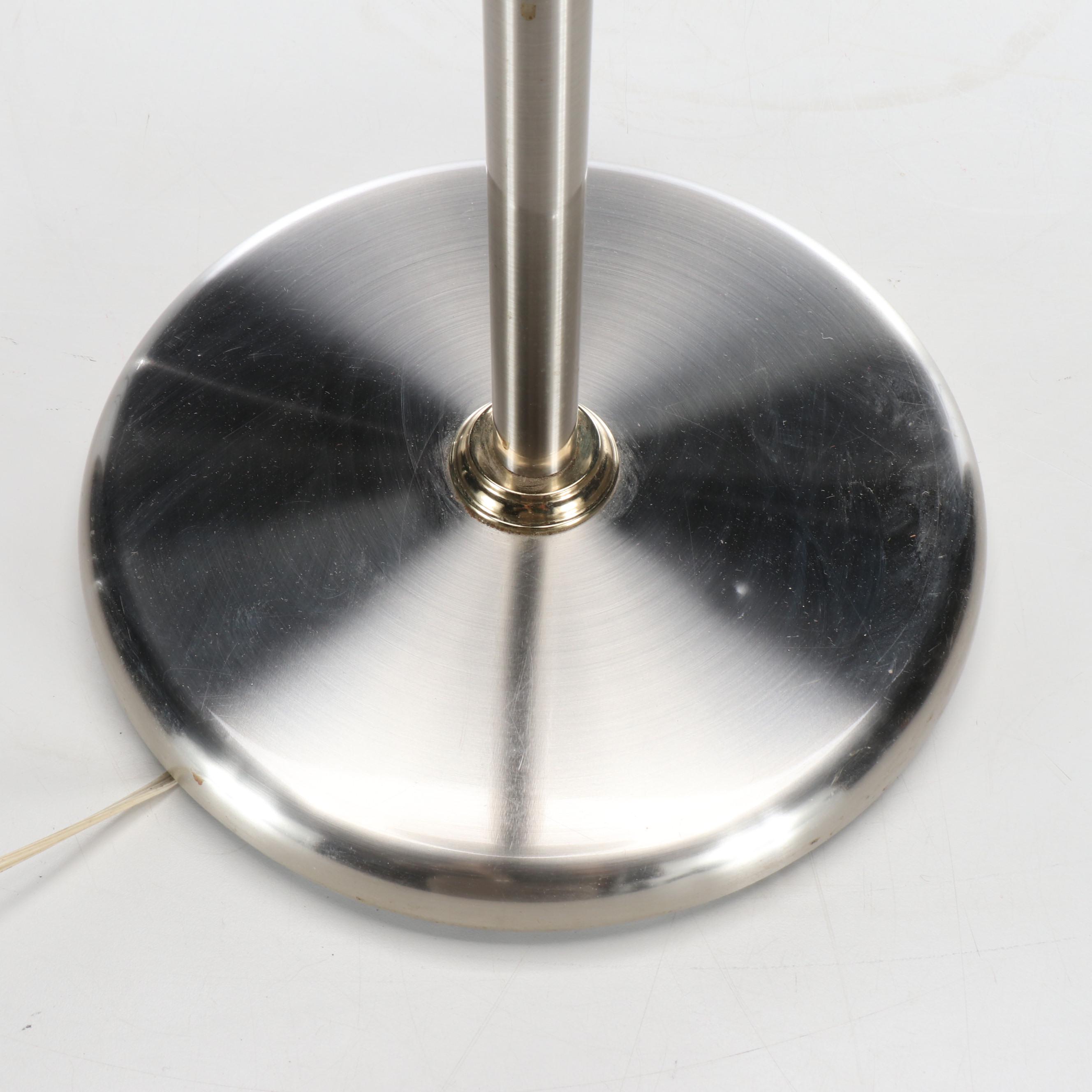 Postmodern Style Chrome and Brass Finish Floor Lamp