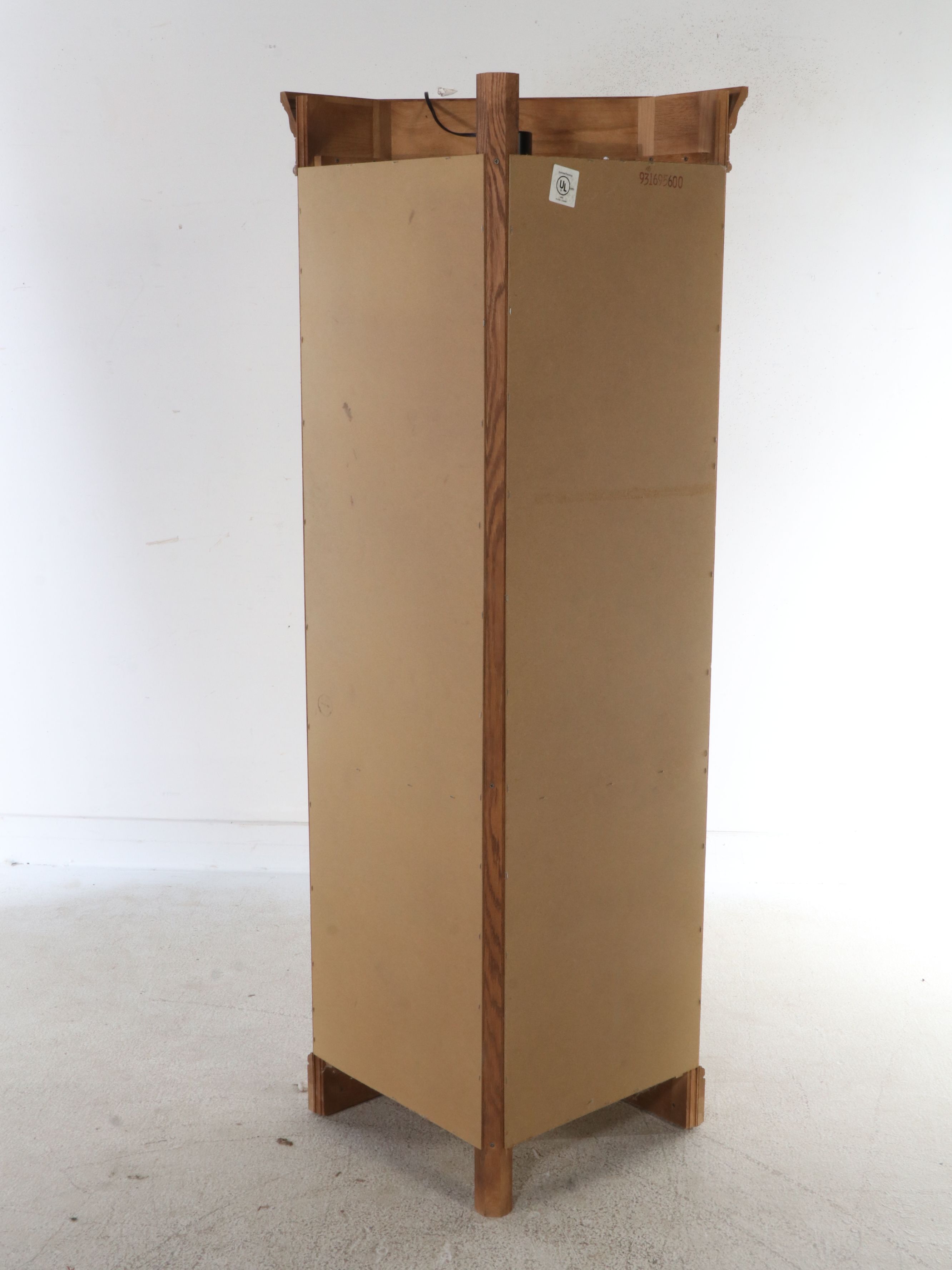 Oak Corner Display Cabinet