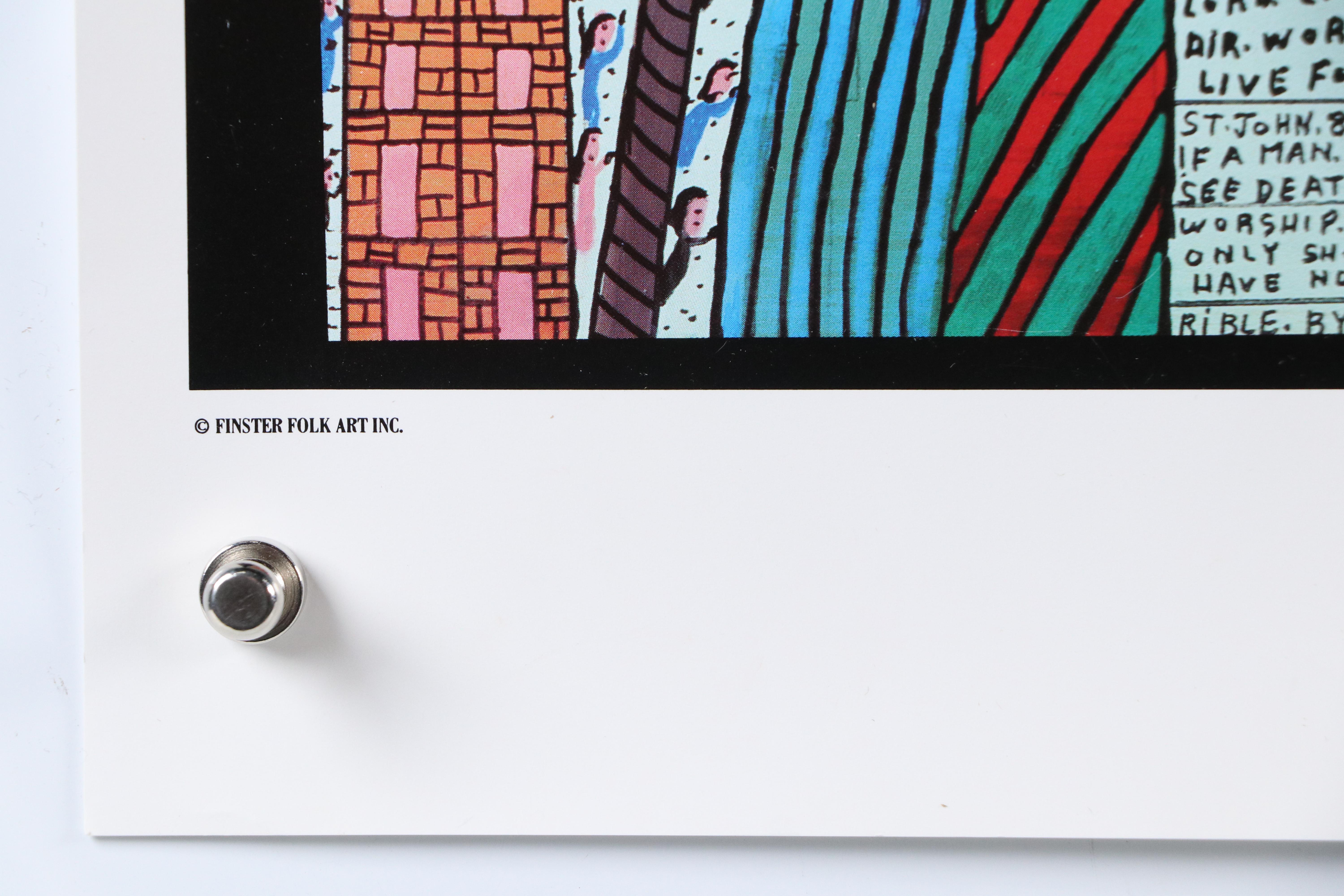 Howard Finster Offset Lithograph "The Lord's Last Supper"