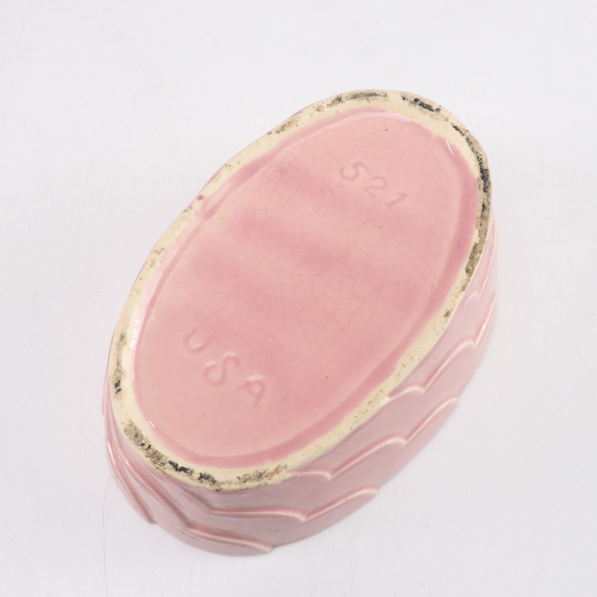 Mid Century Modern Pink Ceramic Planters