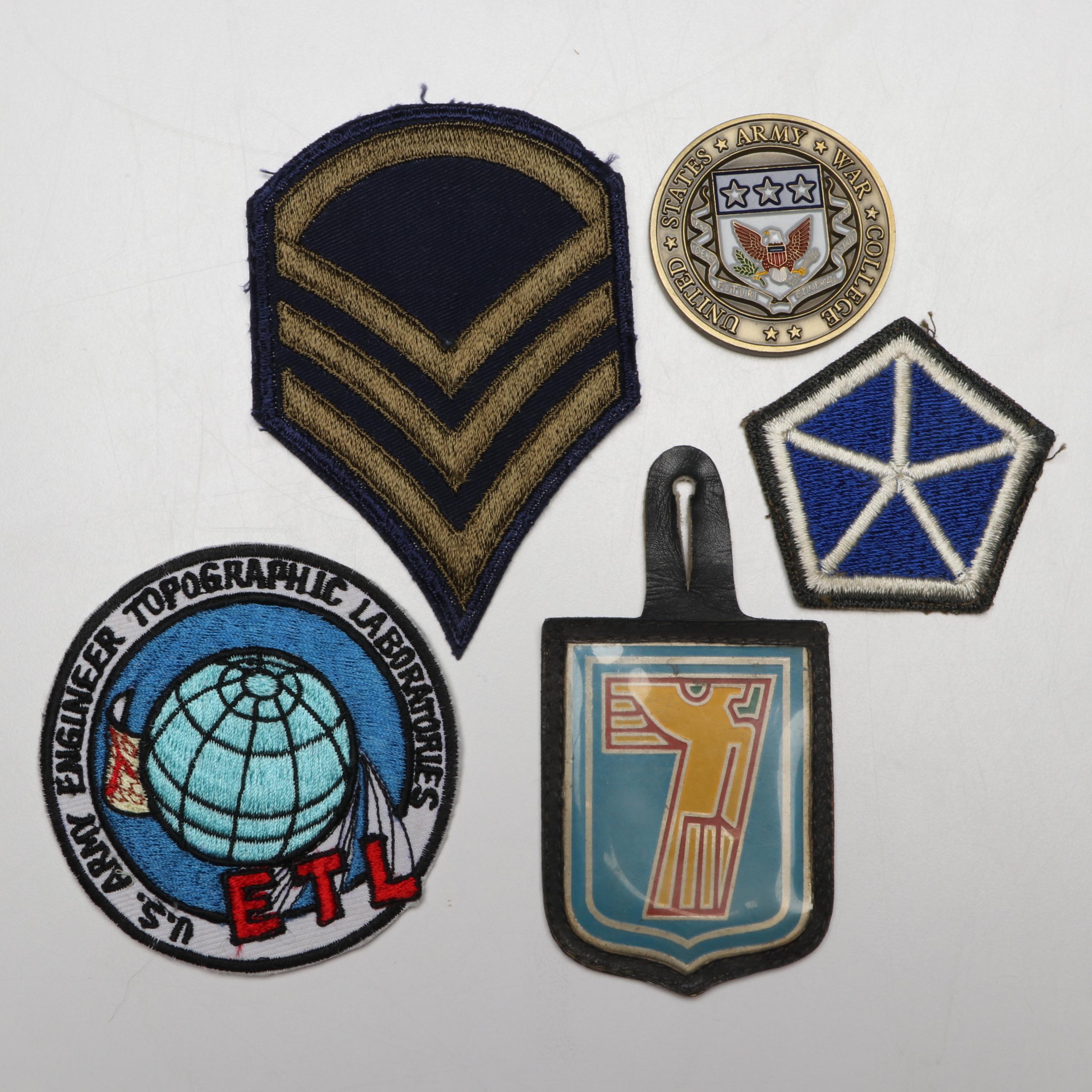 U.S. Army Engineering, Class A with Other Patches and Pins