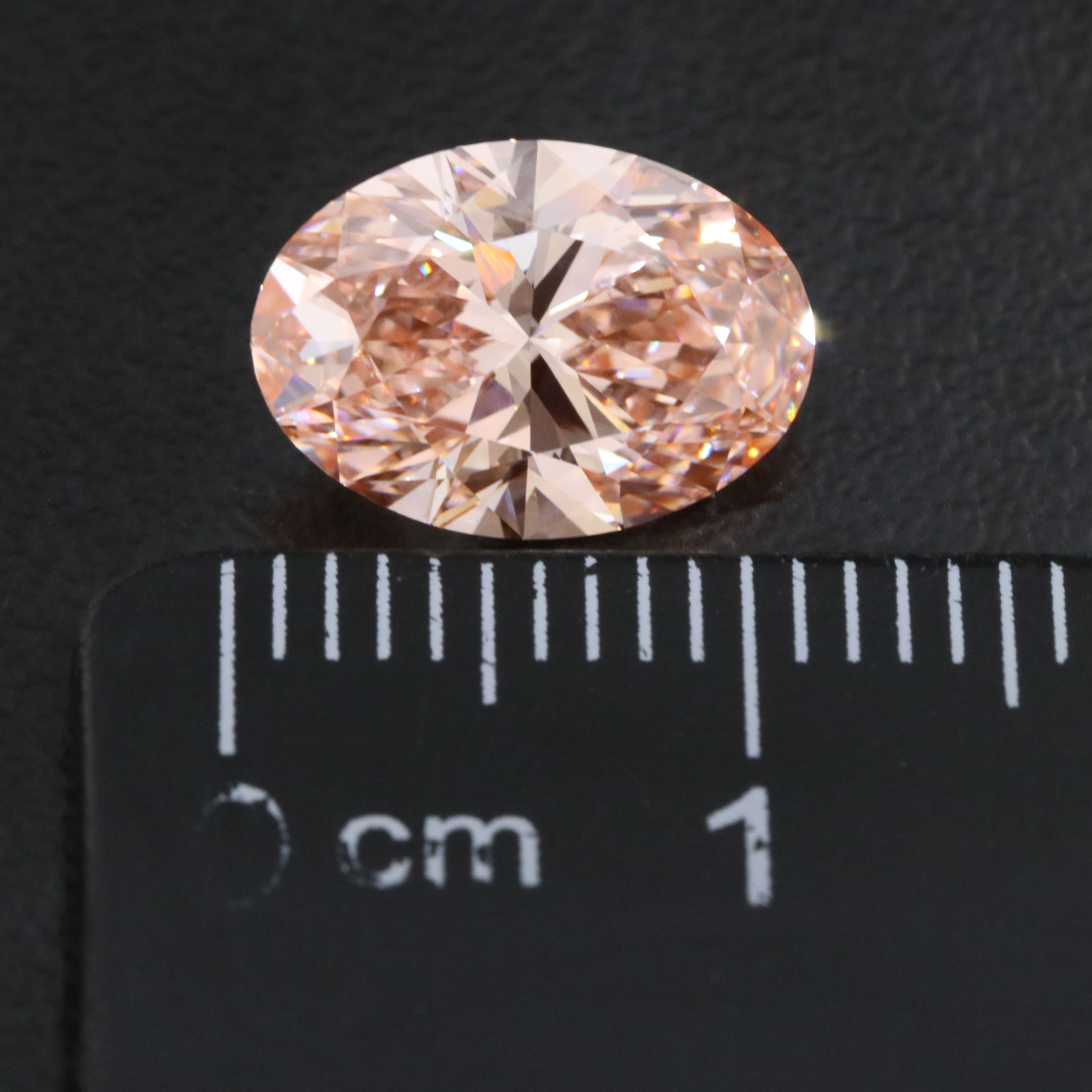 Loose 2.58 CT Lab Grown Fancy Pink Diamond with IGI Report