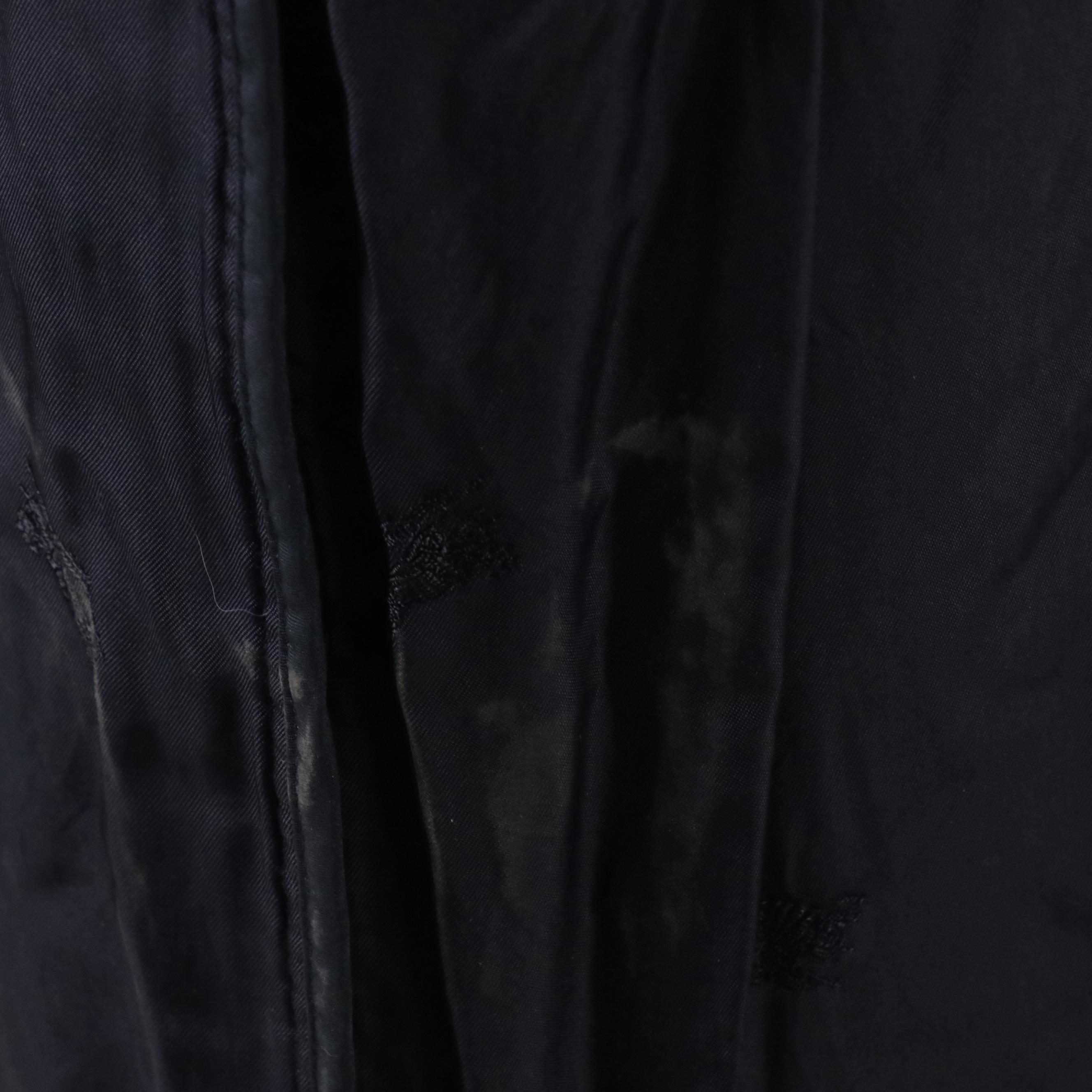 Men's Burbery Navy Blue Plaid Quilted Nylon Jacket