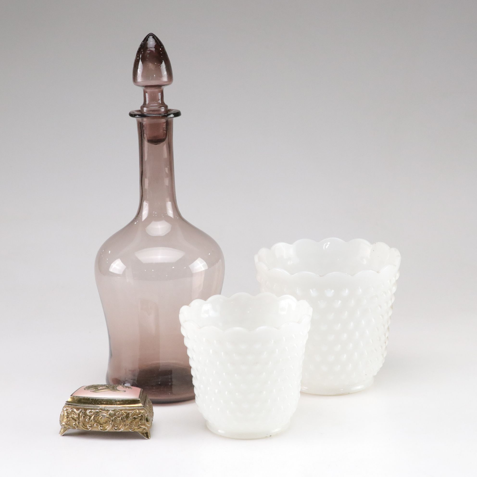 Anchor Hocking Hobnail Milk Glass Jardinieres & More