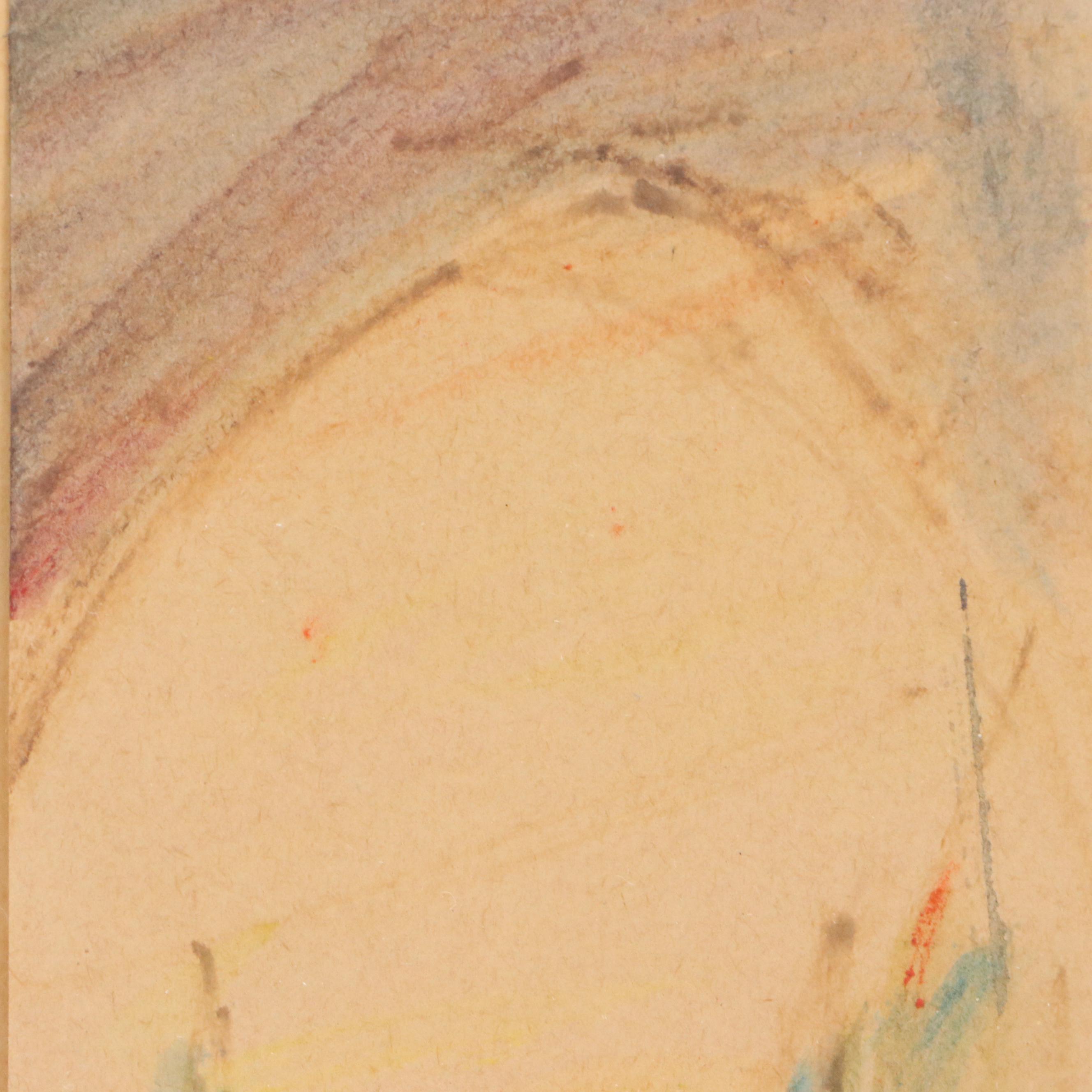 Watercolor Sketch of European Canal Scene