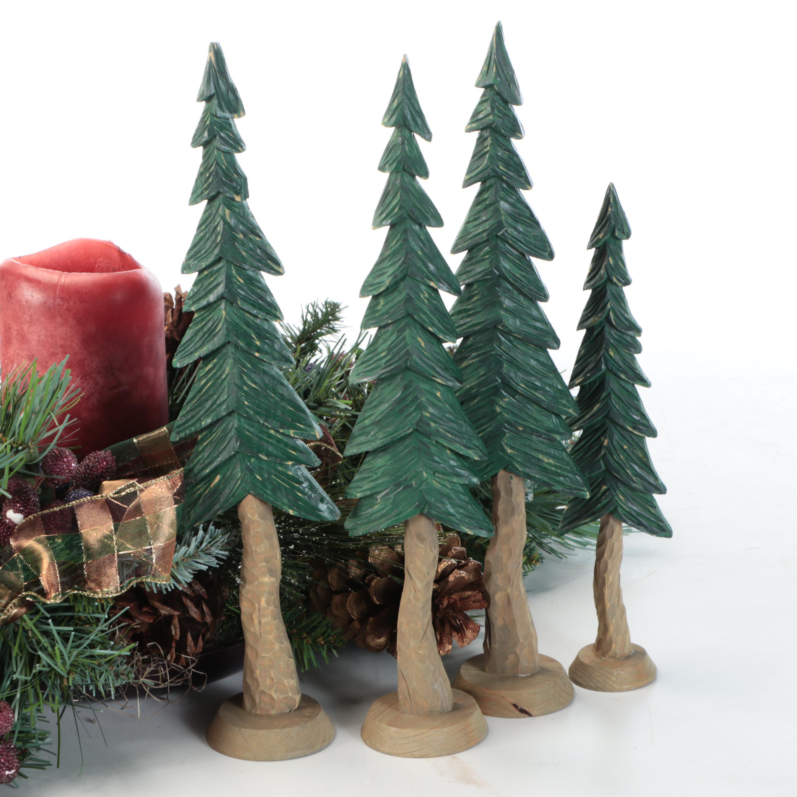 Christmas German Incense Smokers with Garland Candle Holder and More