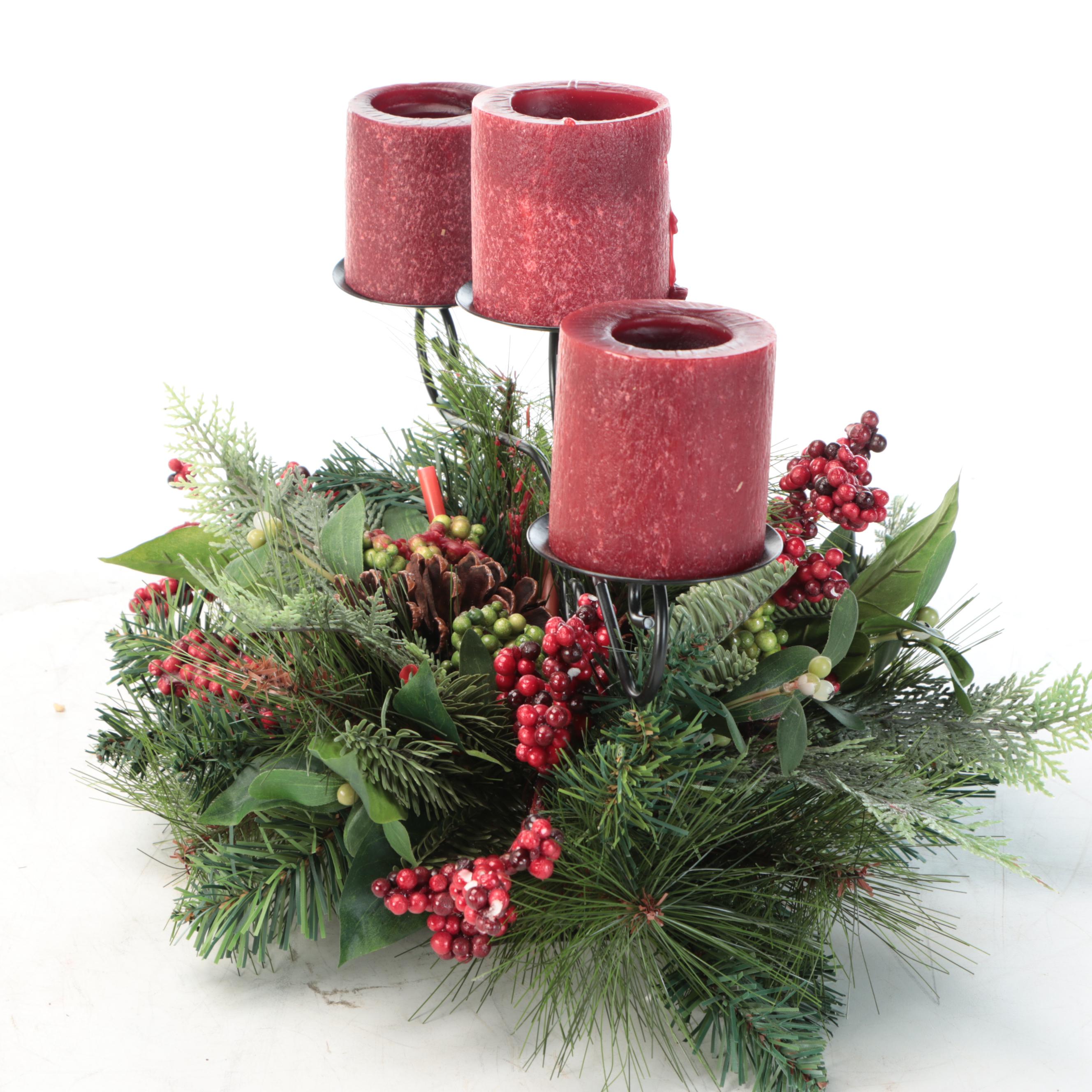 Christmas German Incense Smokers with Garland Candle Holder and More