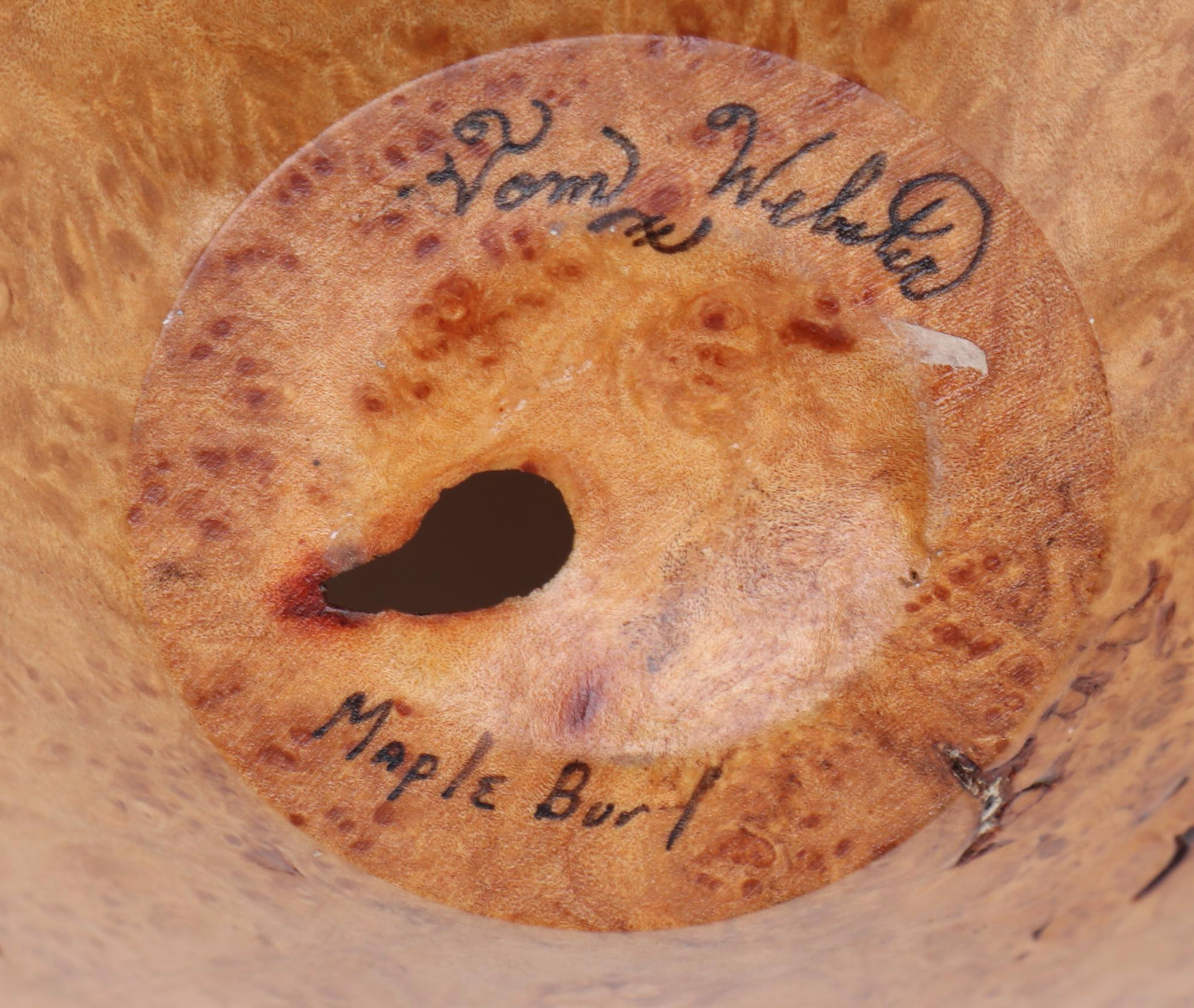 Tom Webster Maple Burl and Live Edge Bowl