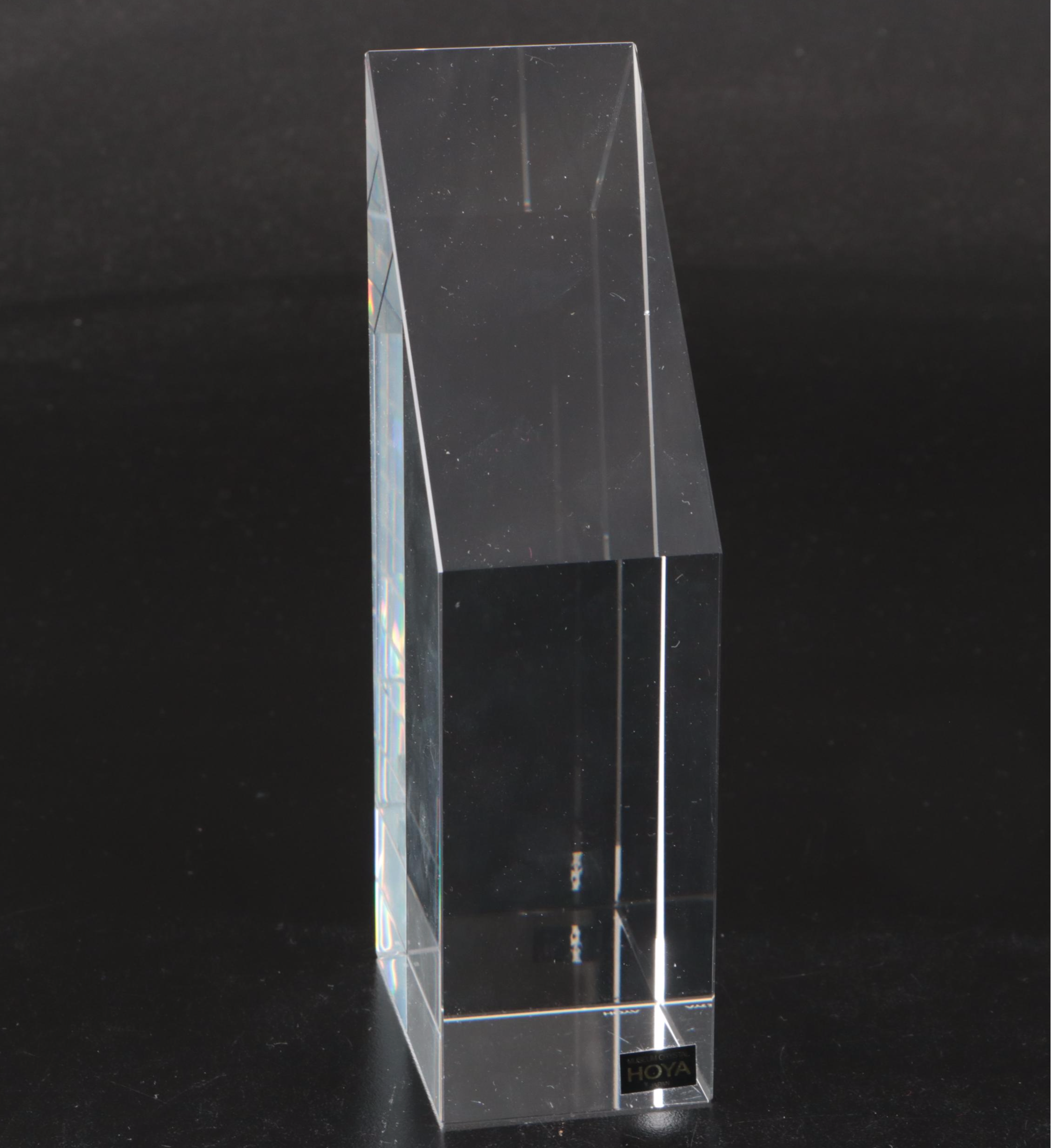 Hoya Japanese "Pebbles" Plates with Cut and Polished Crystal