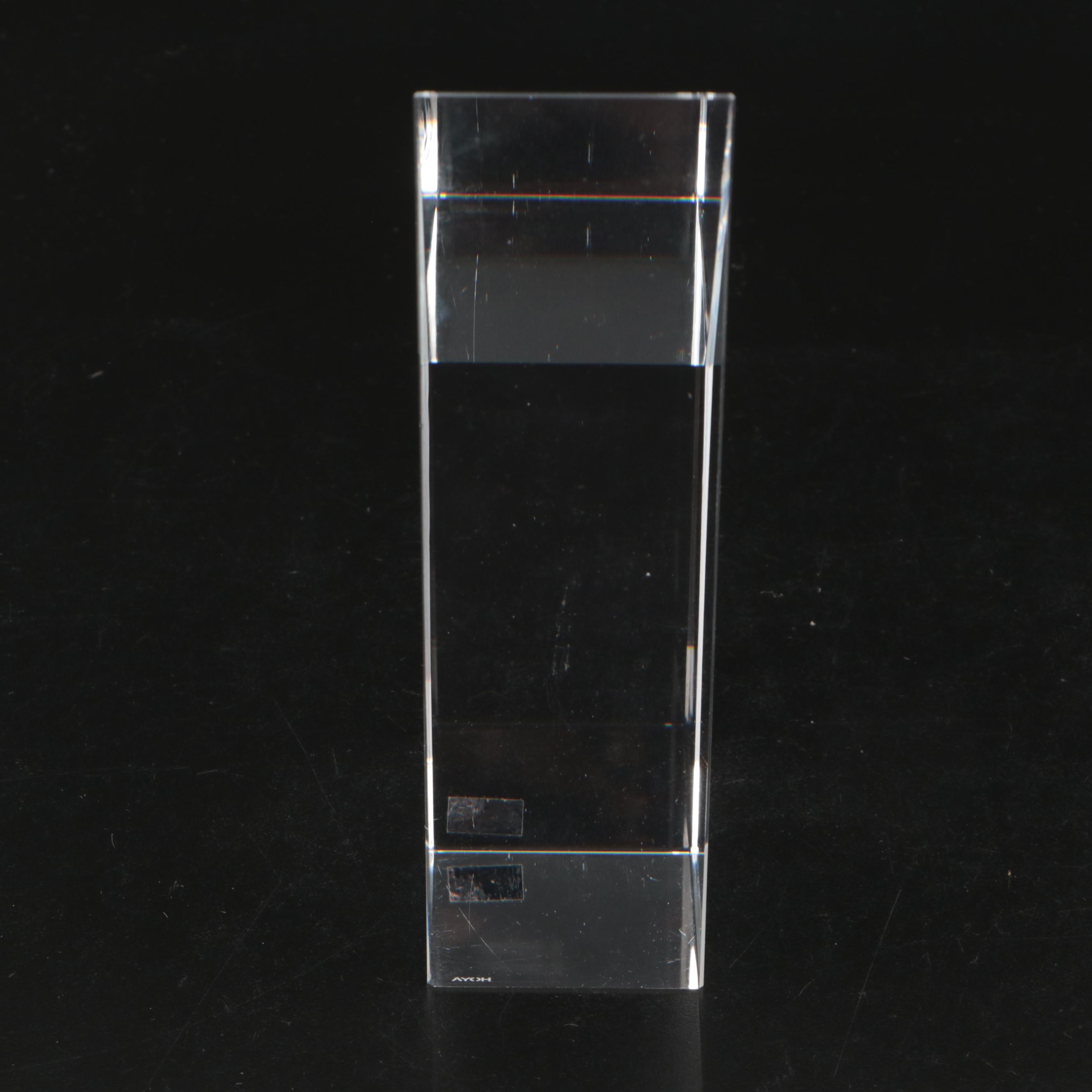 Hoya Japanese "Pebbles" Plates with Cut and Polished Crystal