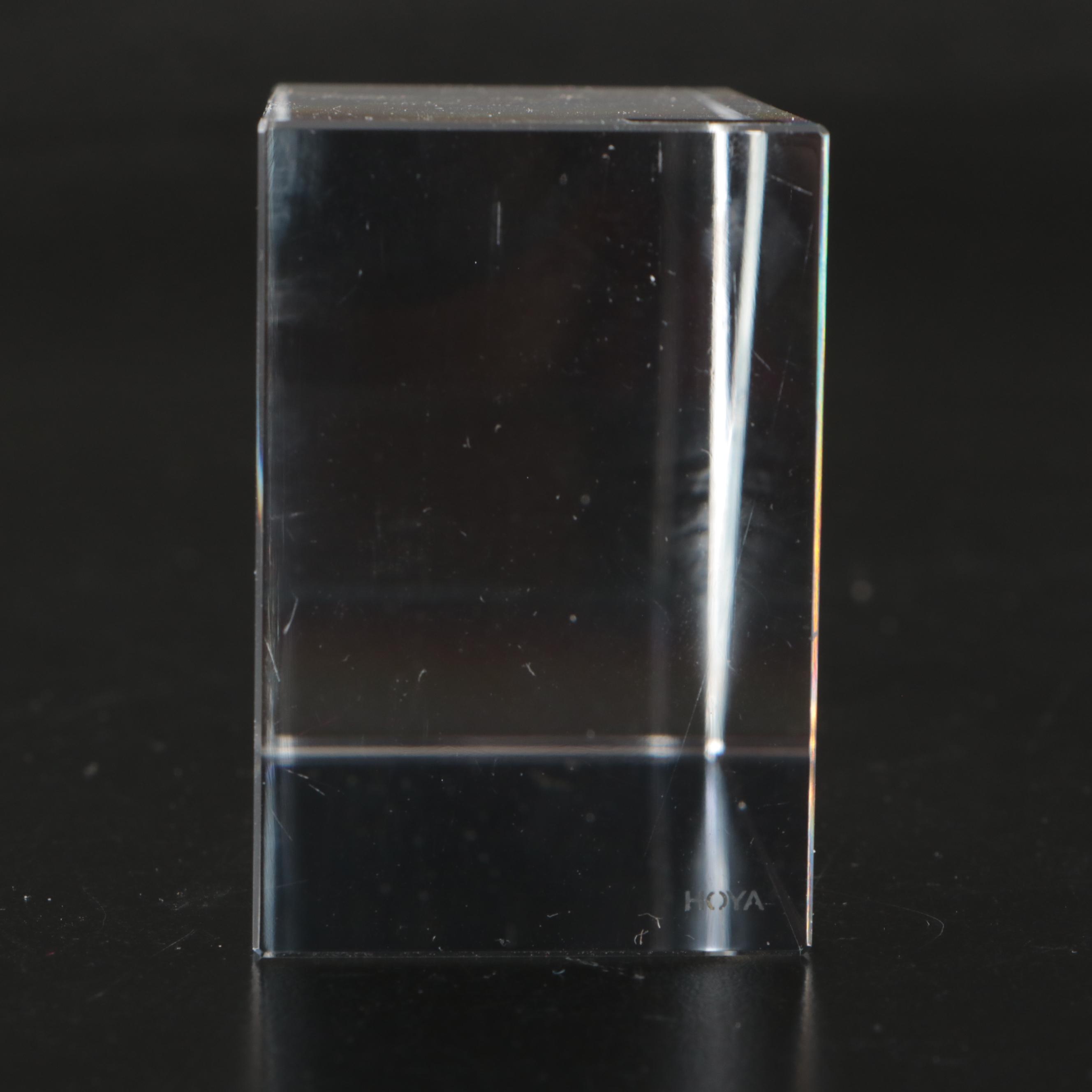 Hoya Japanese "Pebbles" Plates with Cut and Polished Crystal