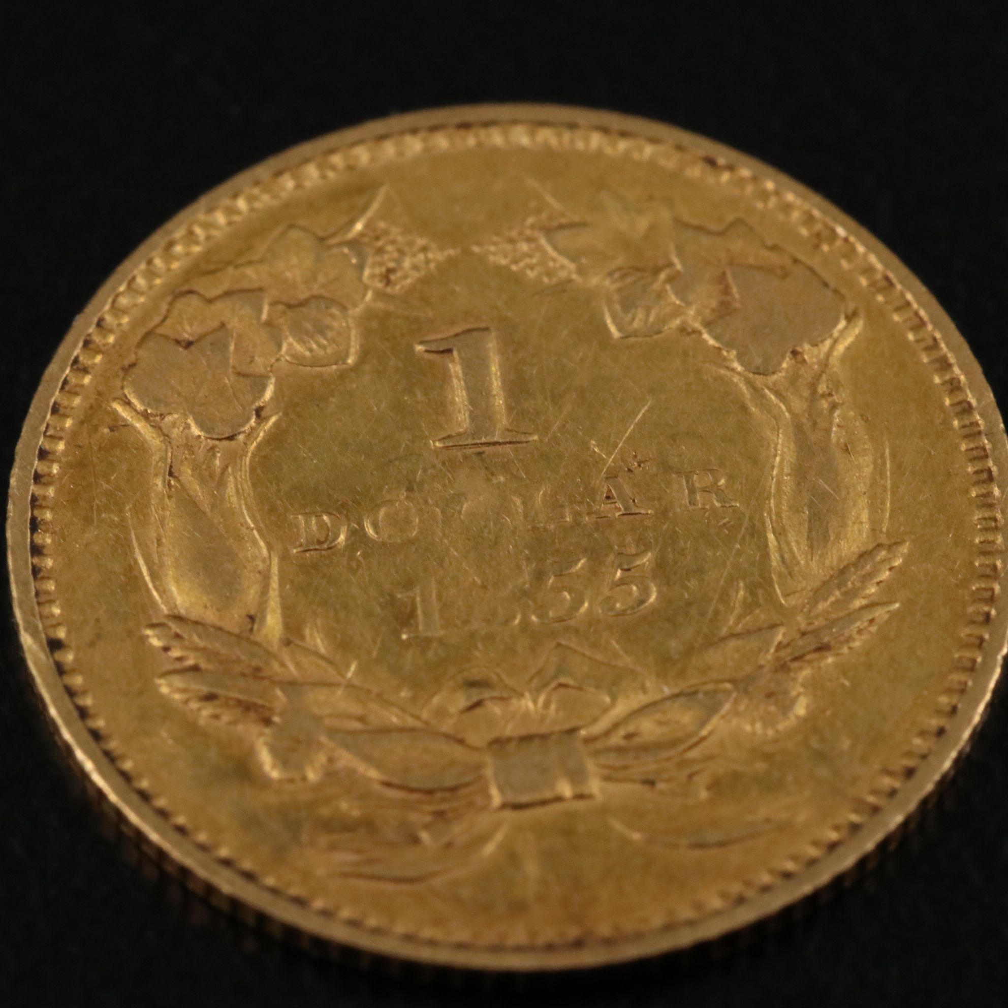 1855 Type II Indian Princess $1 Gold Coin