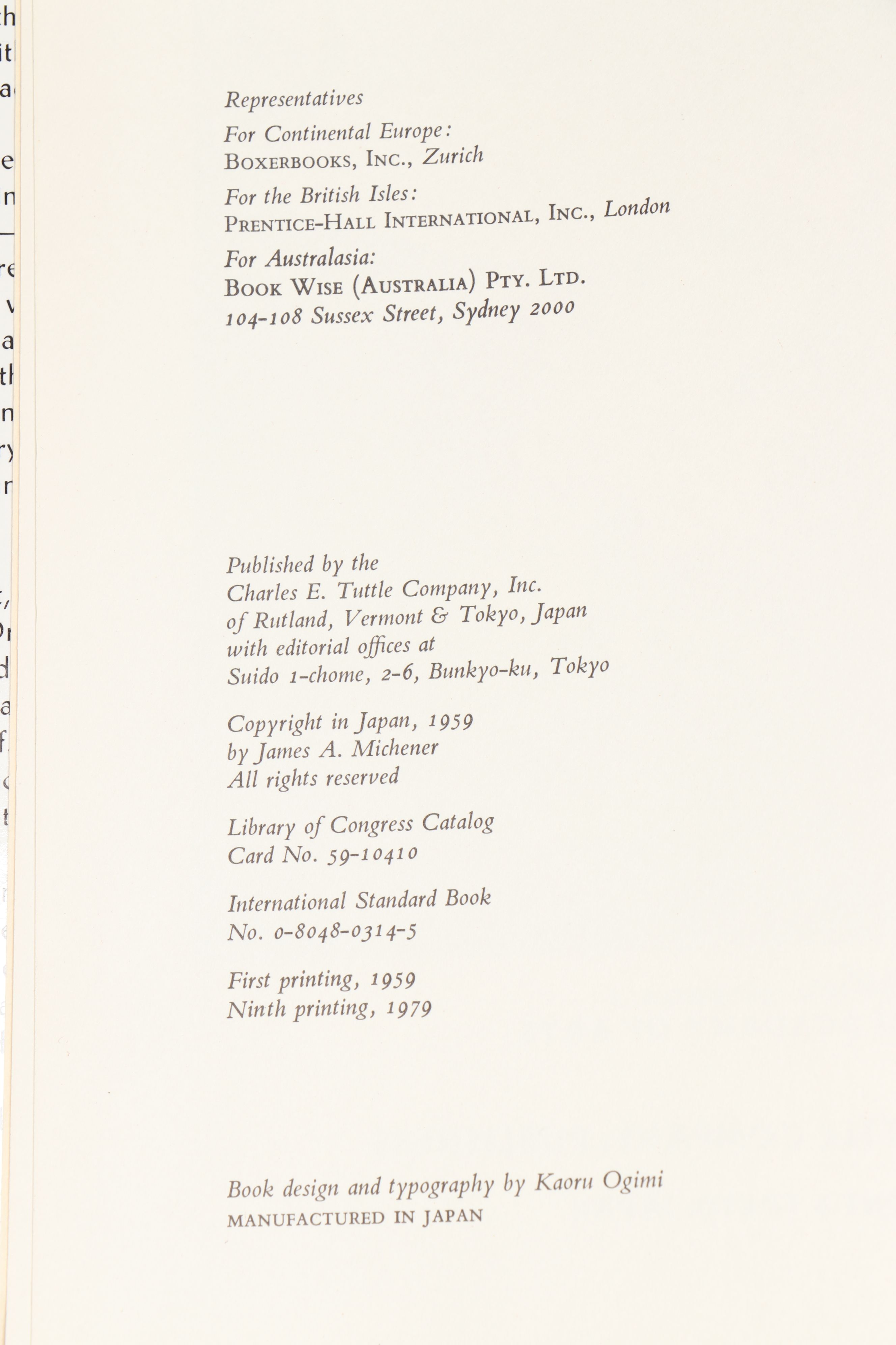 "Japanese Prints: From the Early Masters to the Modern" by James A. Michener