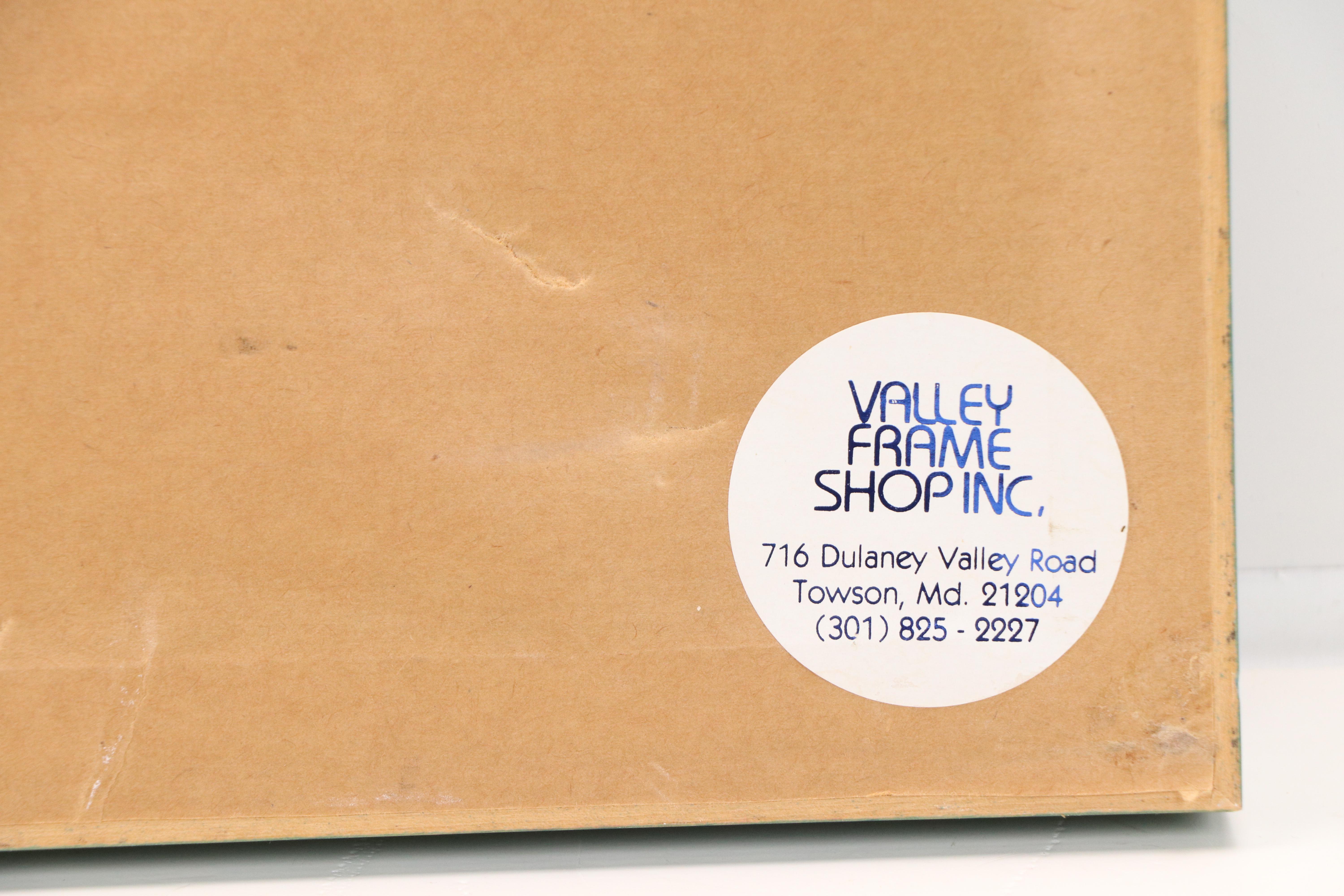 John Adamos Manol Oil Painting of Homestead in Wooded Landscape with Figures