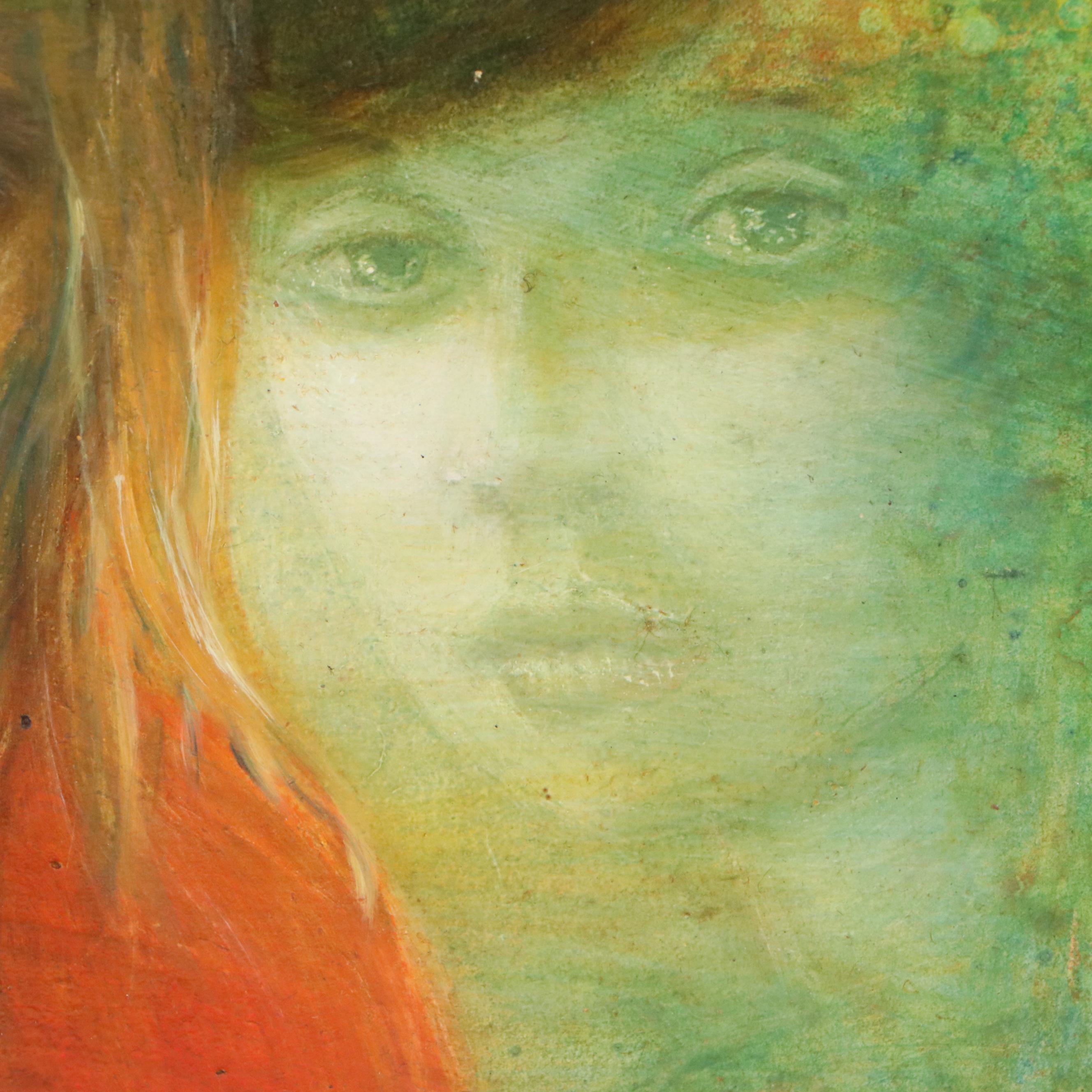 Rina Sutzkever Oil Painting of Woman in Floral Hat