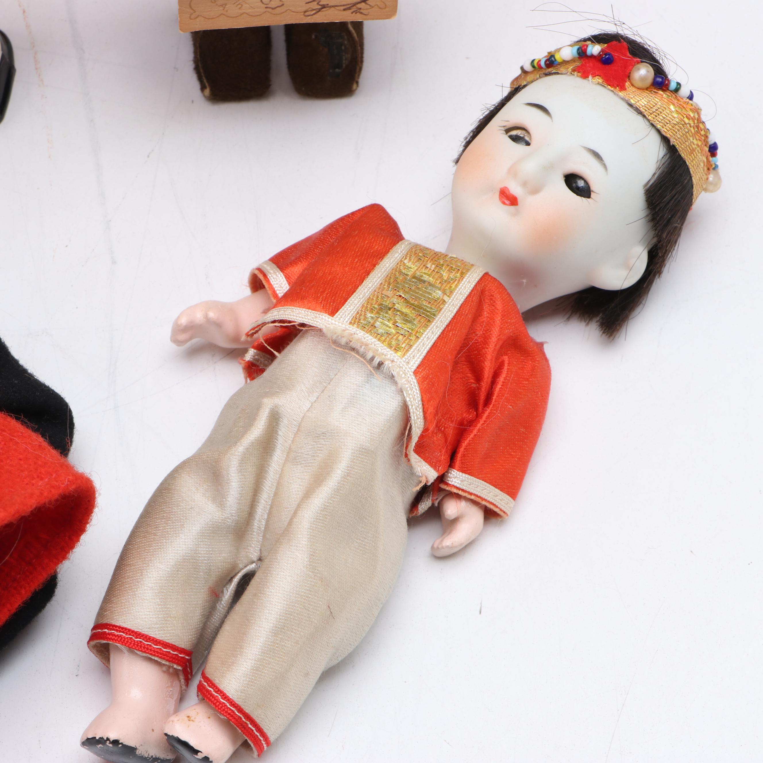 Vintage Miniature Porcelain, Plastic and More World Dolls