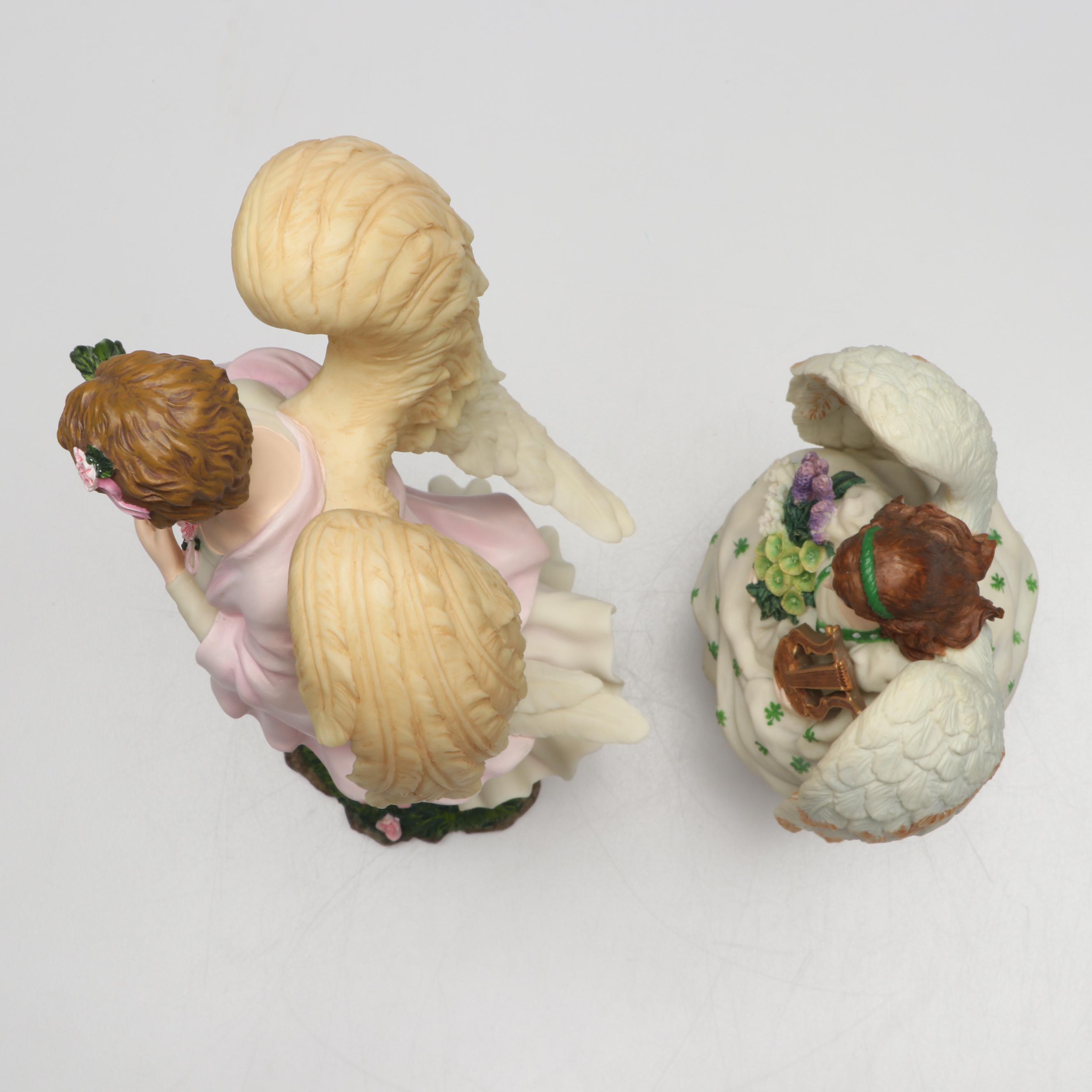 Pipka "Anne, Angel of Ireland" and "Angel of Faith" Resin Figurines
