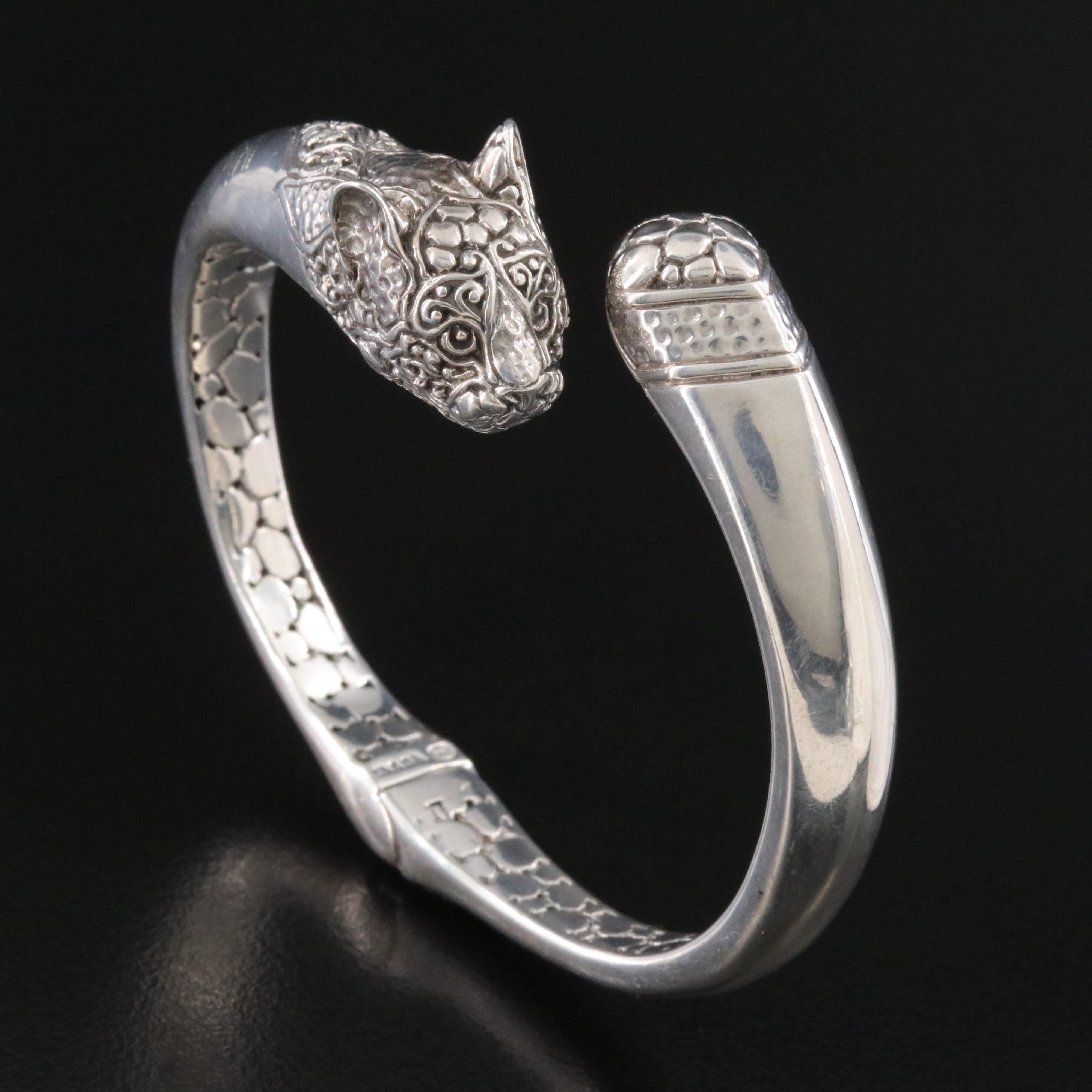 Sarda Sterling Lynx Bypass Bracelet