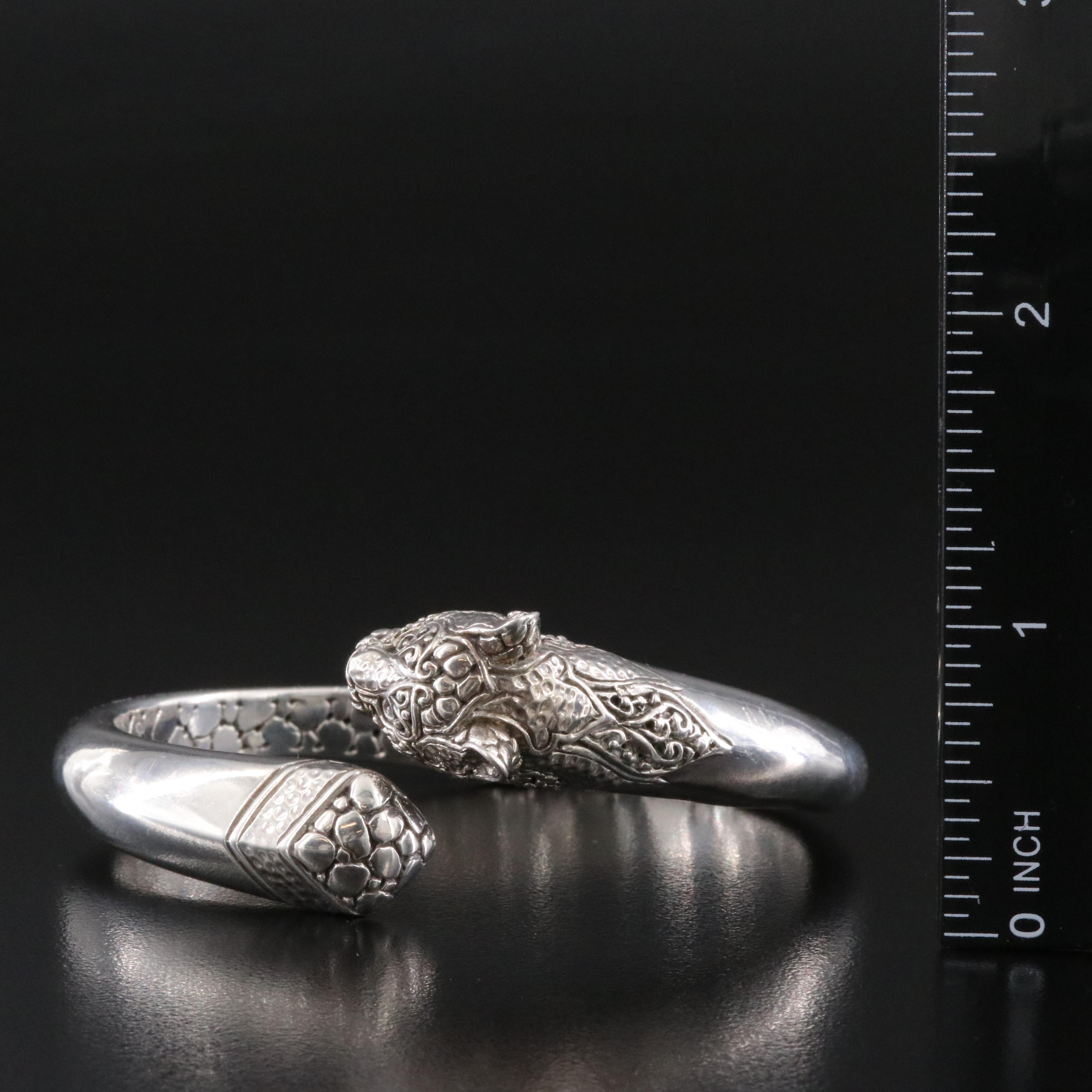 Sarda Sterling Lynx Bypass Bracelet