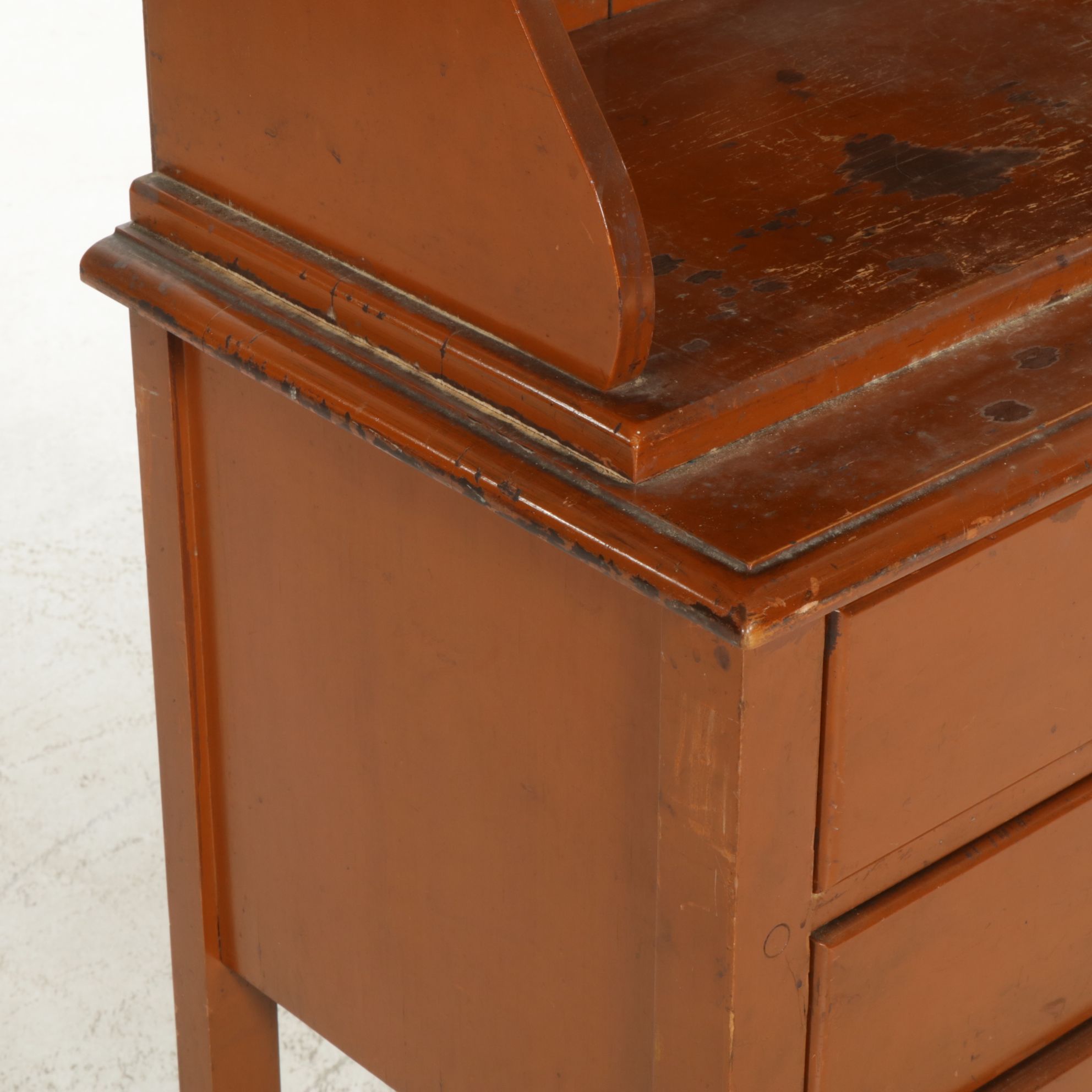 Painted Wood Sideboard with Shelves, Early to Mid 20th Century