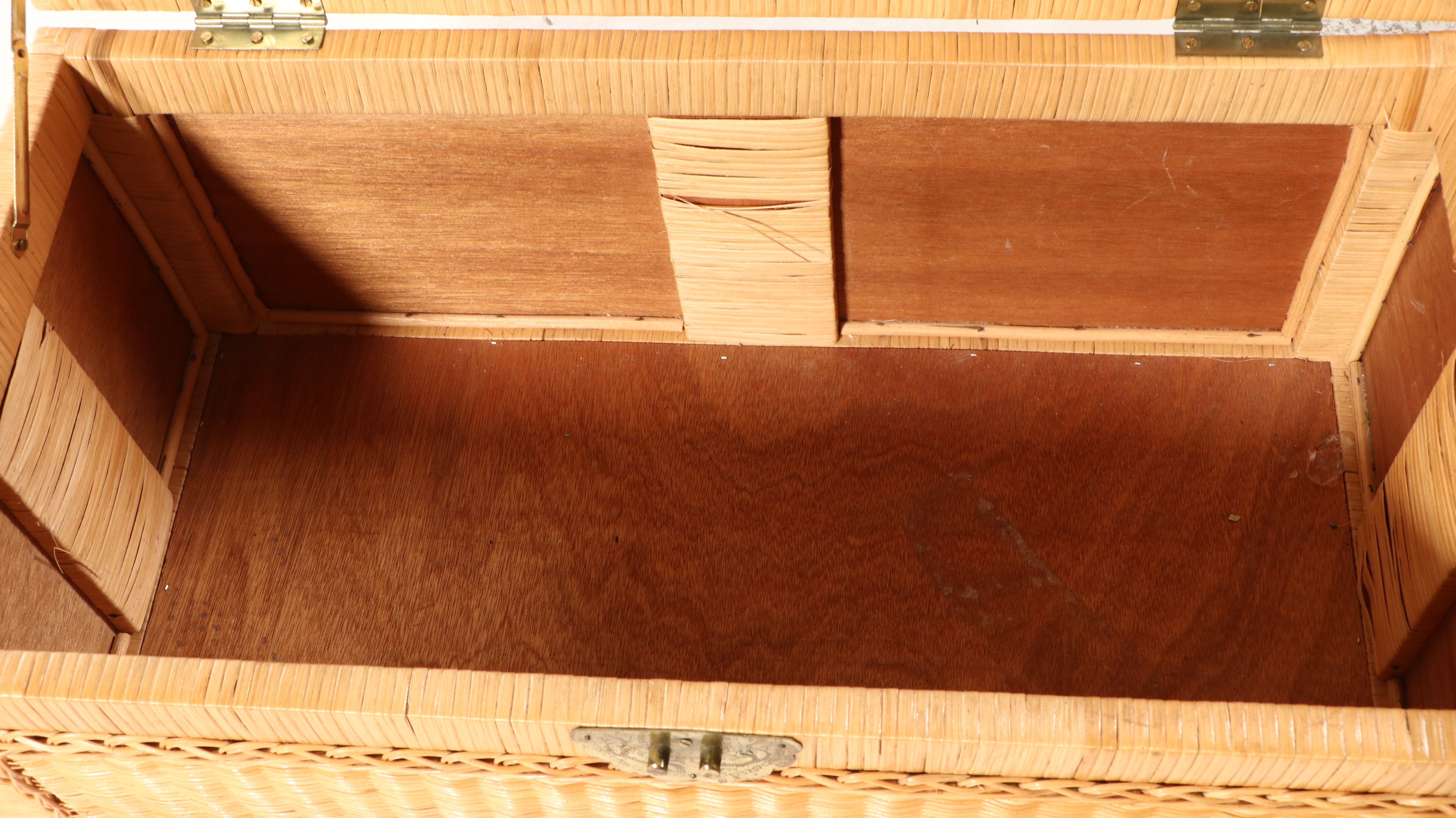 Chinese Style Rattan Wicker Blanket Chest