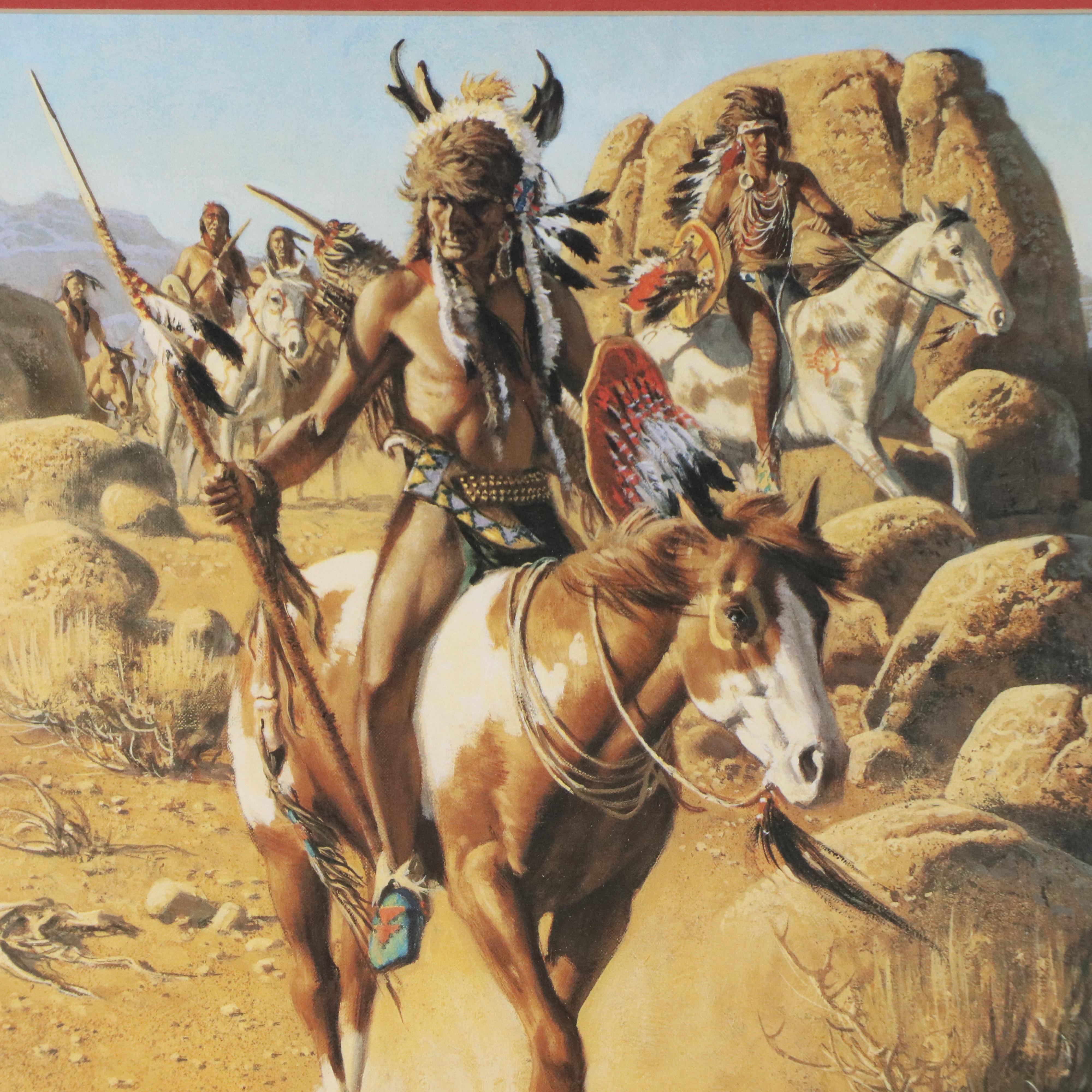 Frank C. McCarthy Offset Lithograph "On the North Trail"