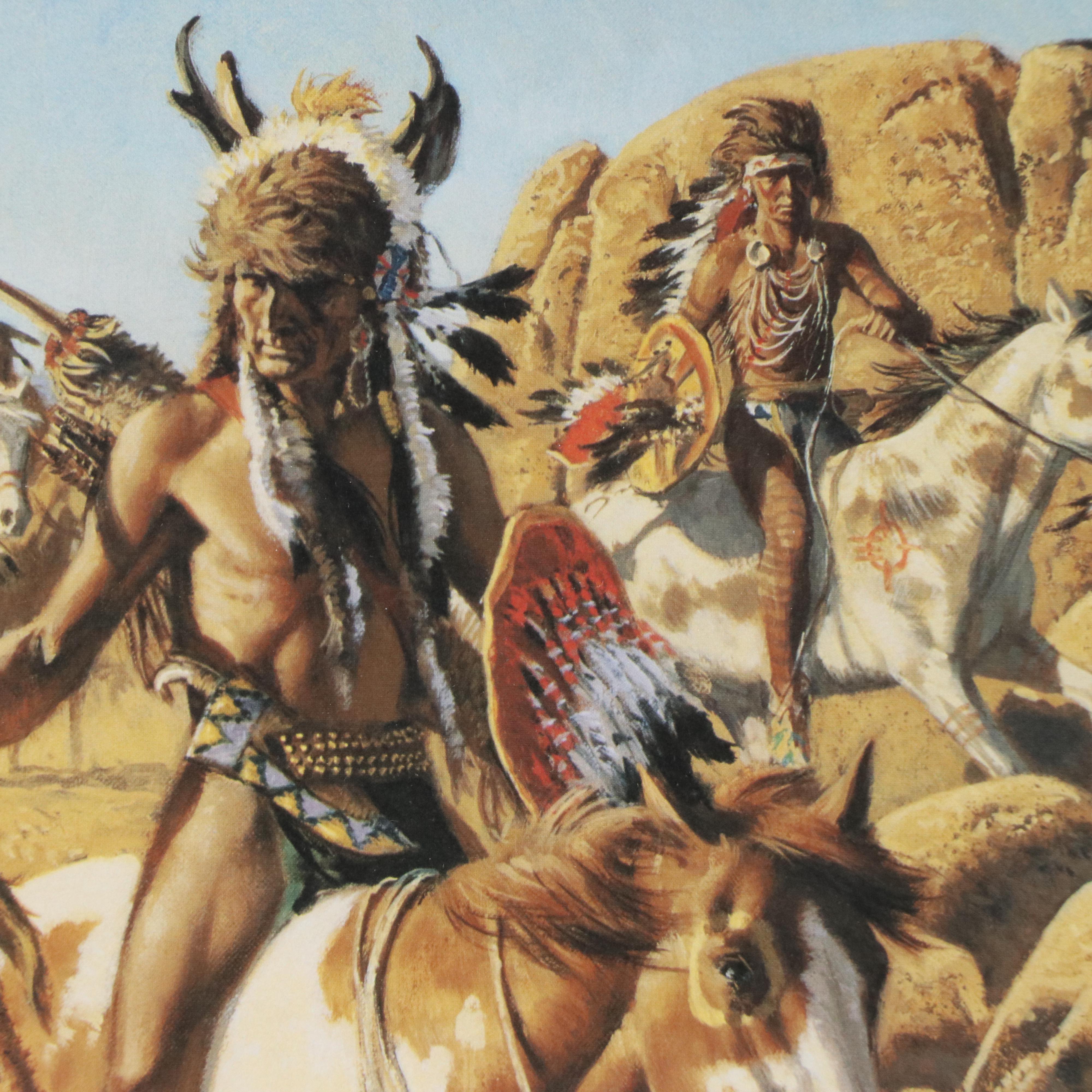 Frank C. McCarthy Offset Lithograph "On the North Trail"