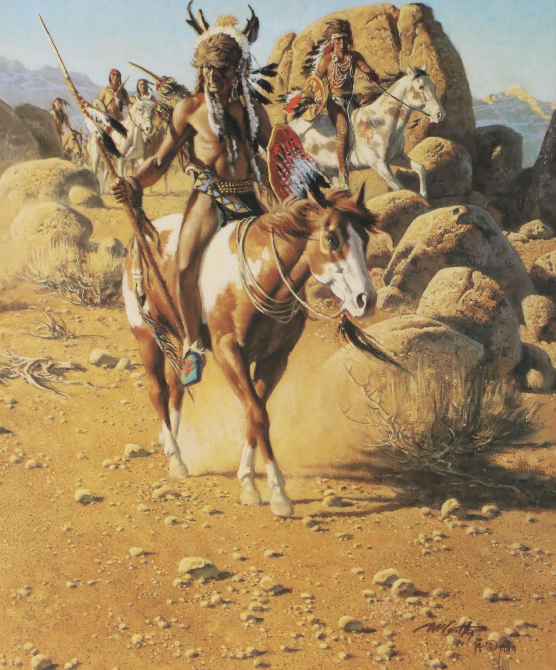 Frank C. McCarthy Offset Lithograph "On the North Trail"