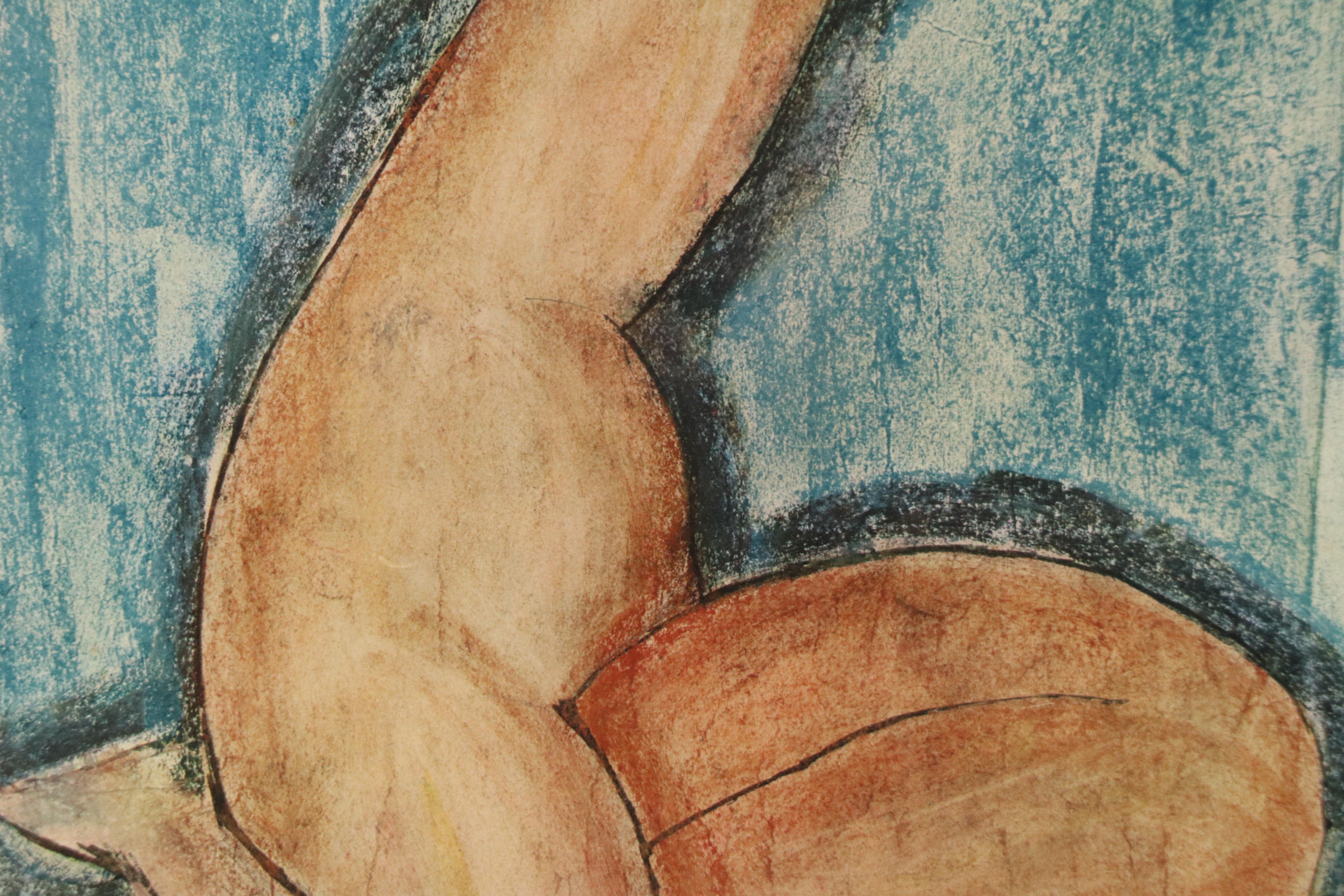 After Amedeo Modigliani Color Halftone "Caryatid"