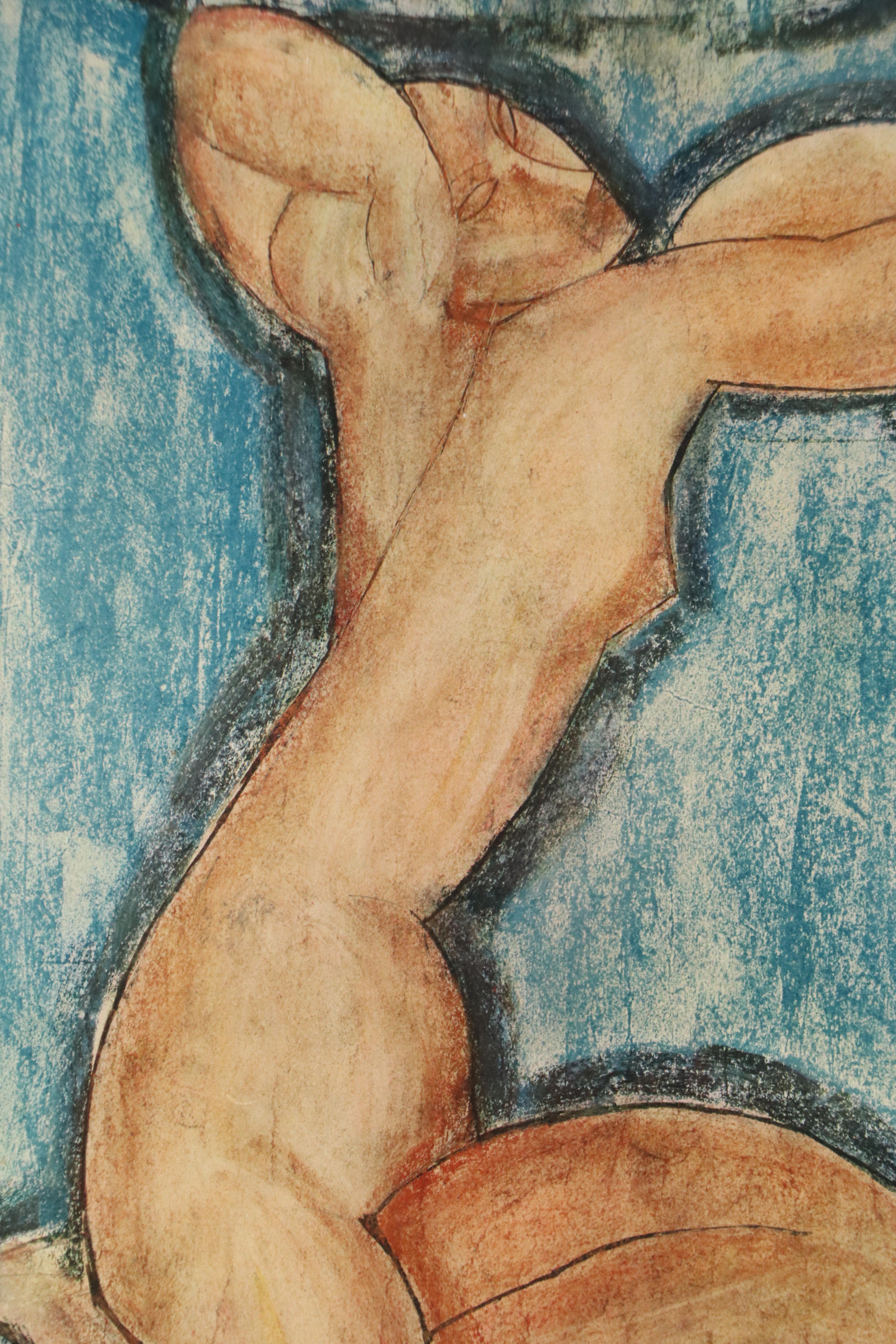 After Amedeo Modigliani Color Halftone "Caryatid"